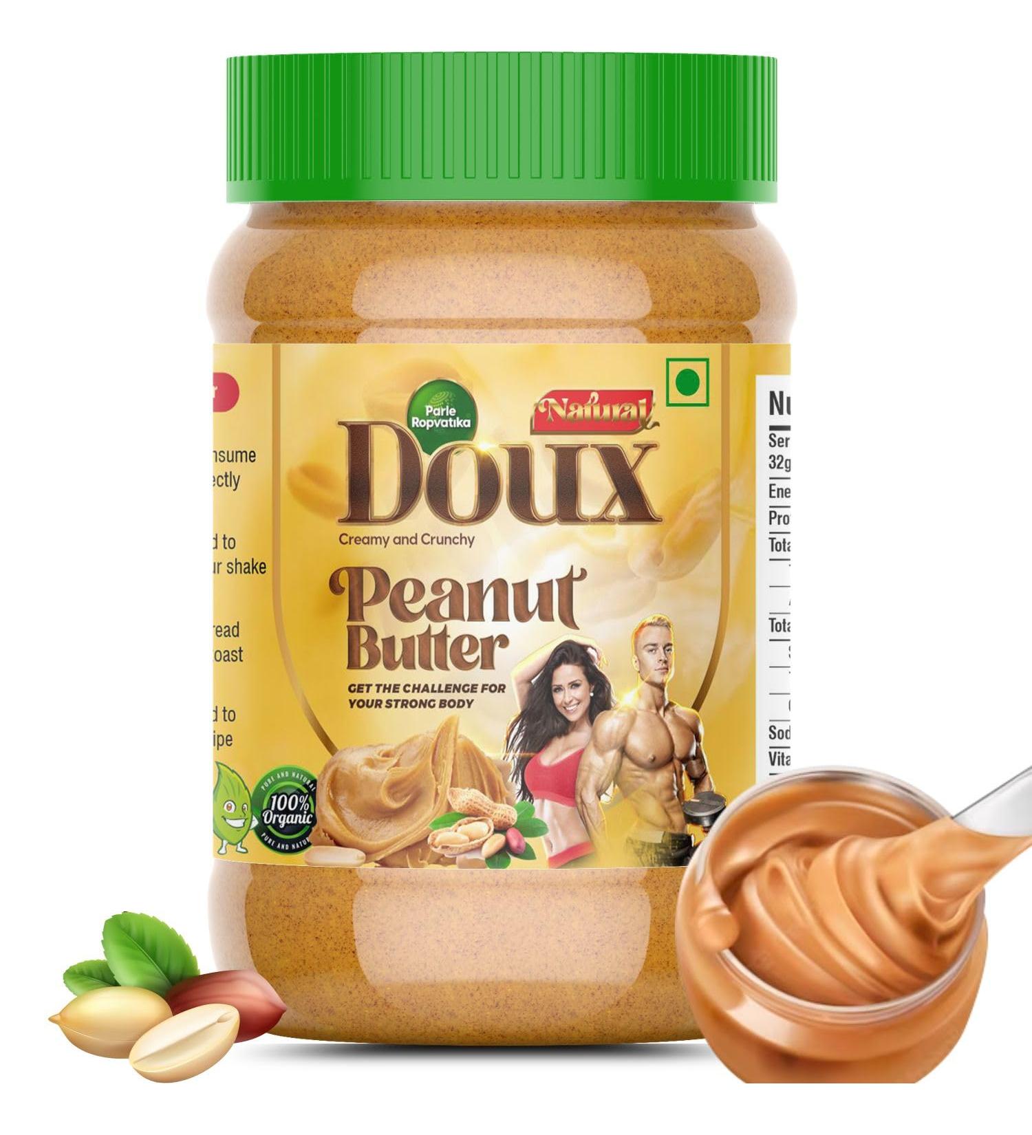 Parle Ropvatika Peanut Butter Natural Creamy Smooth 250g x 1 | 26g Protein | Unsweetened Vegan | Cholesterol Free Gluten Free No Hydrogenated Oil Zero Trans Fat (Natural Creamy Smooth 250g x 1) - Buy Online on GoSupps.com