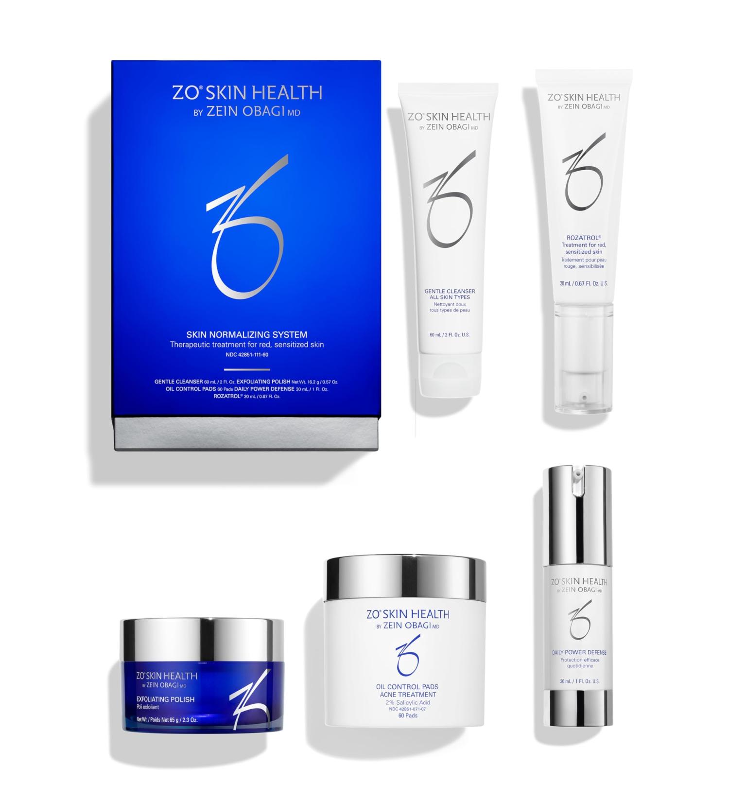 Zo Skin Health Skin Normalizing System - Therapeutic Treatment for Red Sensitized Skin - 5 items