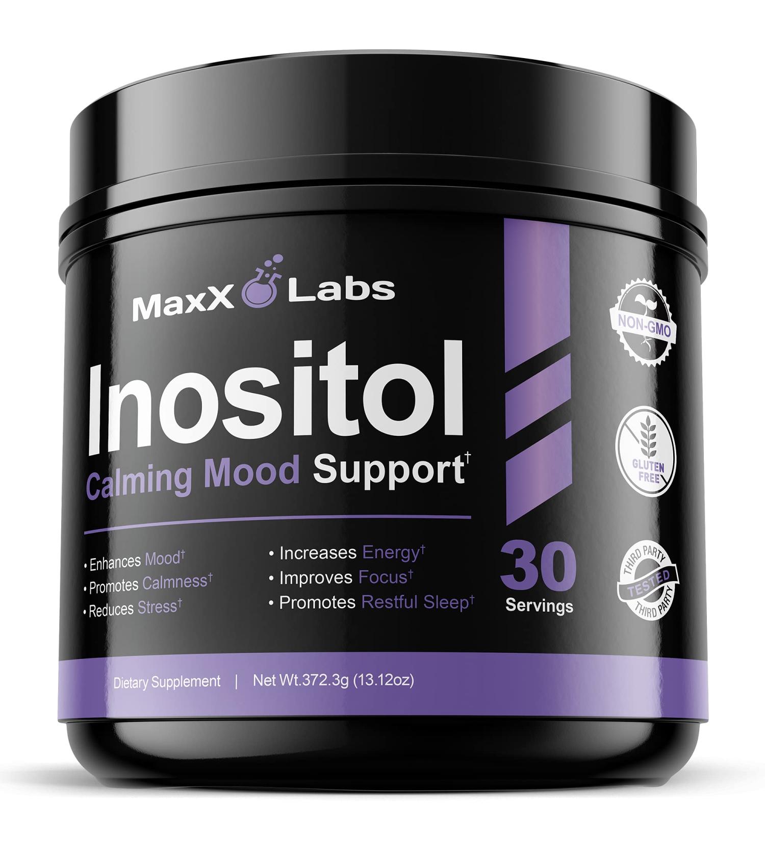 MaxX Labs Inositol Calming Mood Support - 30 Servings (12g) for Focus and Energy - Buy Online on GoSupps.com