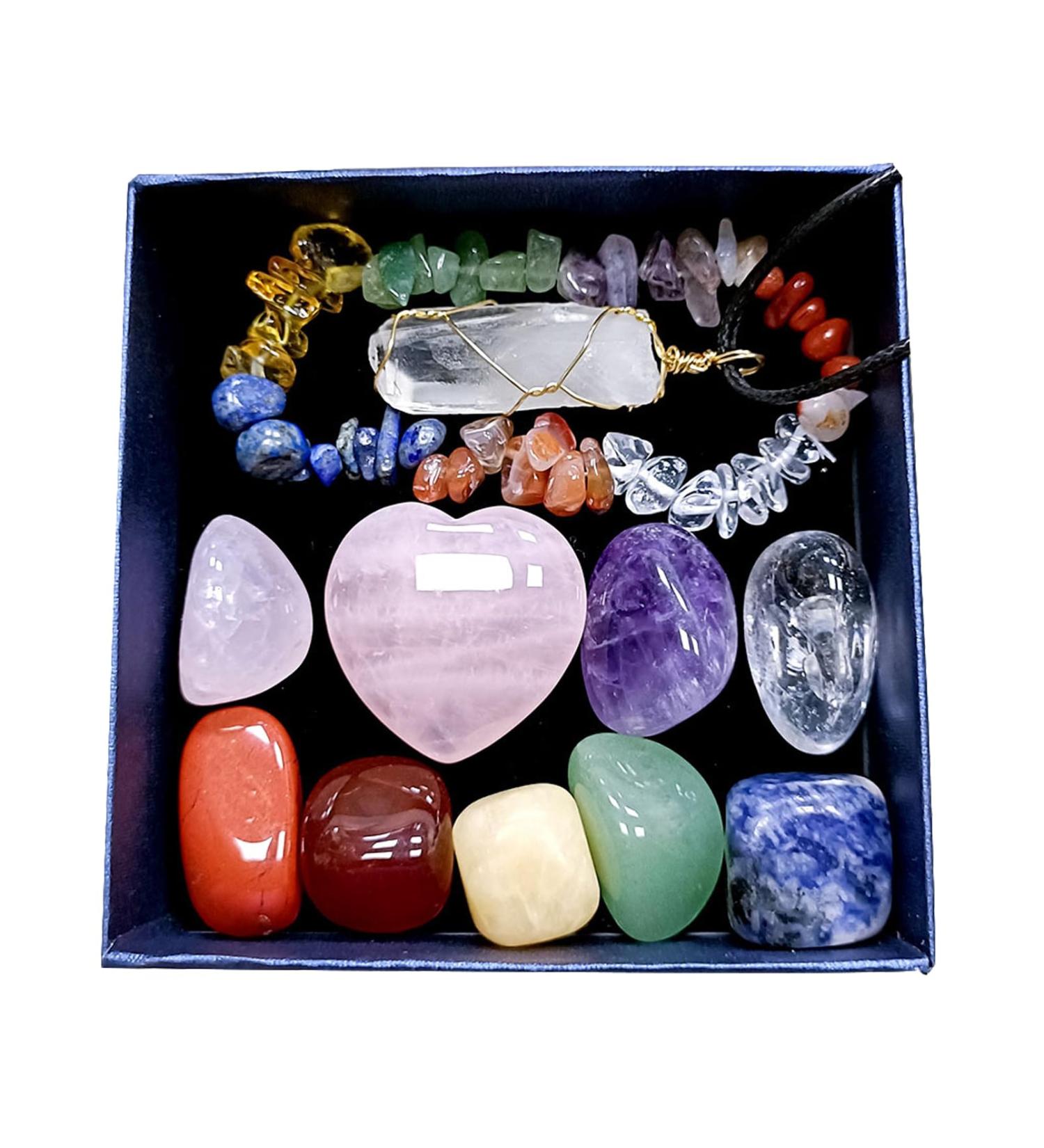 Women's Healing Crystals Set - Spiritual Gift with Tumbled Stones for Anxiety, Meditation, and Yoga - Set4 - Buy Online on GoSupps.com