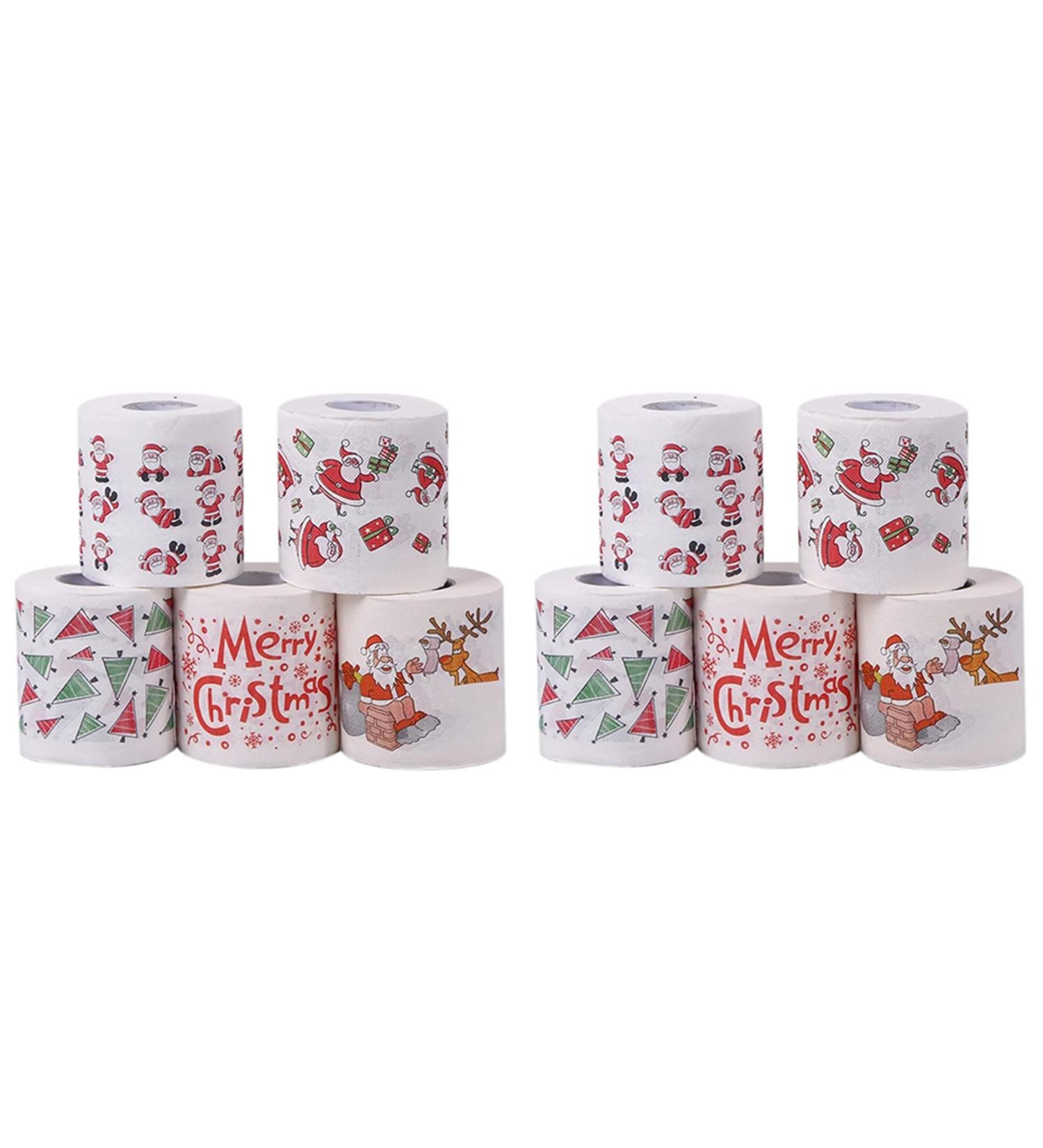 Bumdenuu 5 Styles Paper Roll Tissue Paper Towels Xmas Office Room Toilet Paper 10 Roll - Buy Online on GoSupps.com