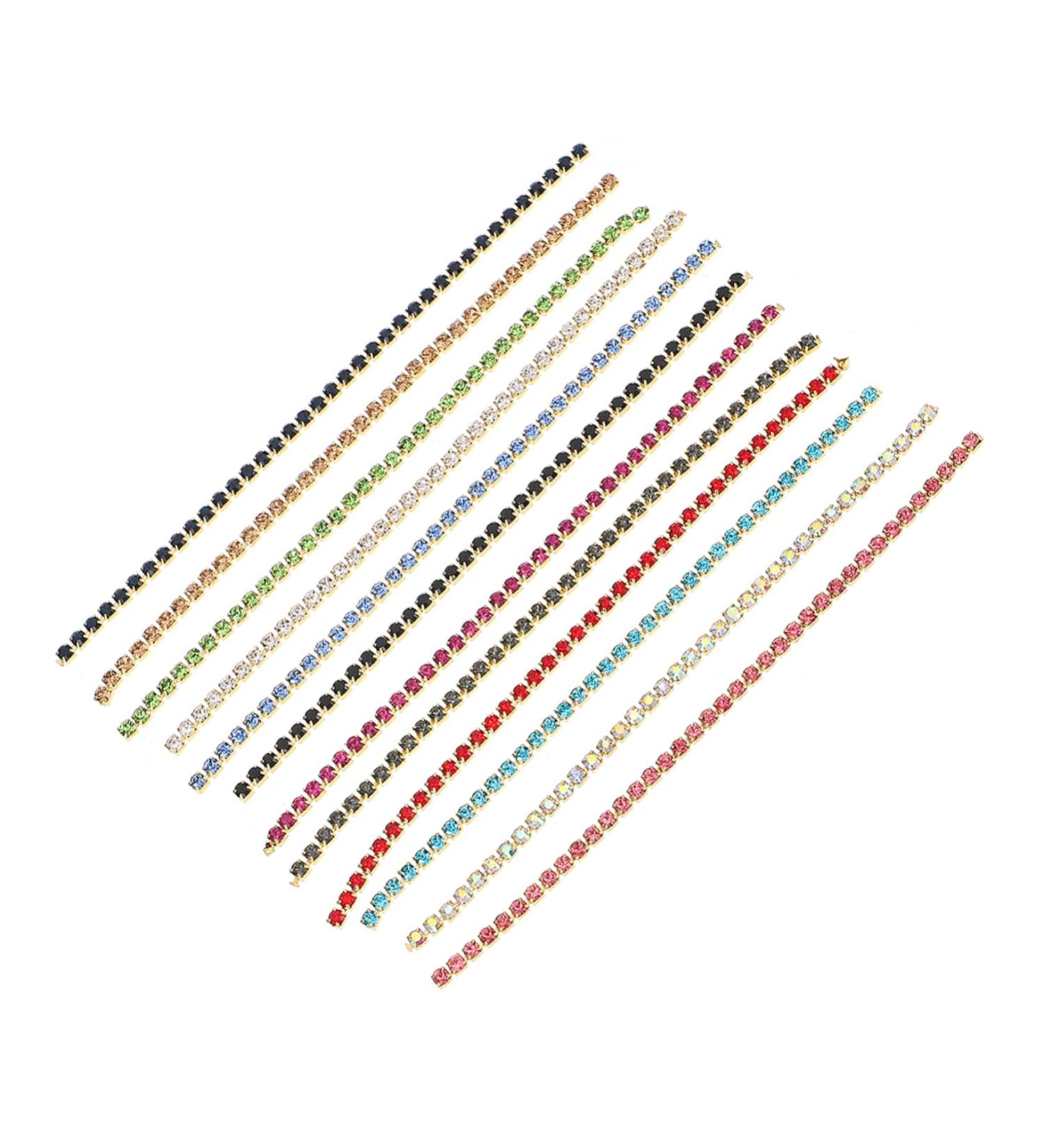 Housoutil 1 Box Nail Art Accessories Rhinestone Nail Chain Faux Nails Fingernail Ornaments Gold Nail Rhinestones Chain Nail Chain Decors Nail Decor Manicure Copper Bead Chain Punk Zinc Alloy 13.1X5.5X1CM Colorful - Buy Online on GoSupps.com