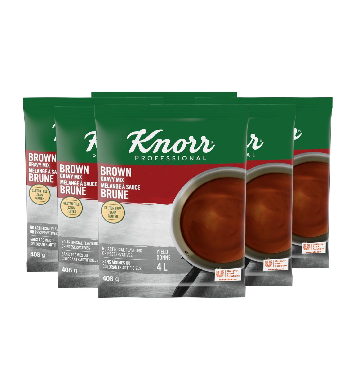 Knorr Professional Brown Gravy Gluten Free and Vegan 408 gr Pack of 6 - Buy Online on GoSupps.com