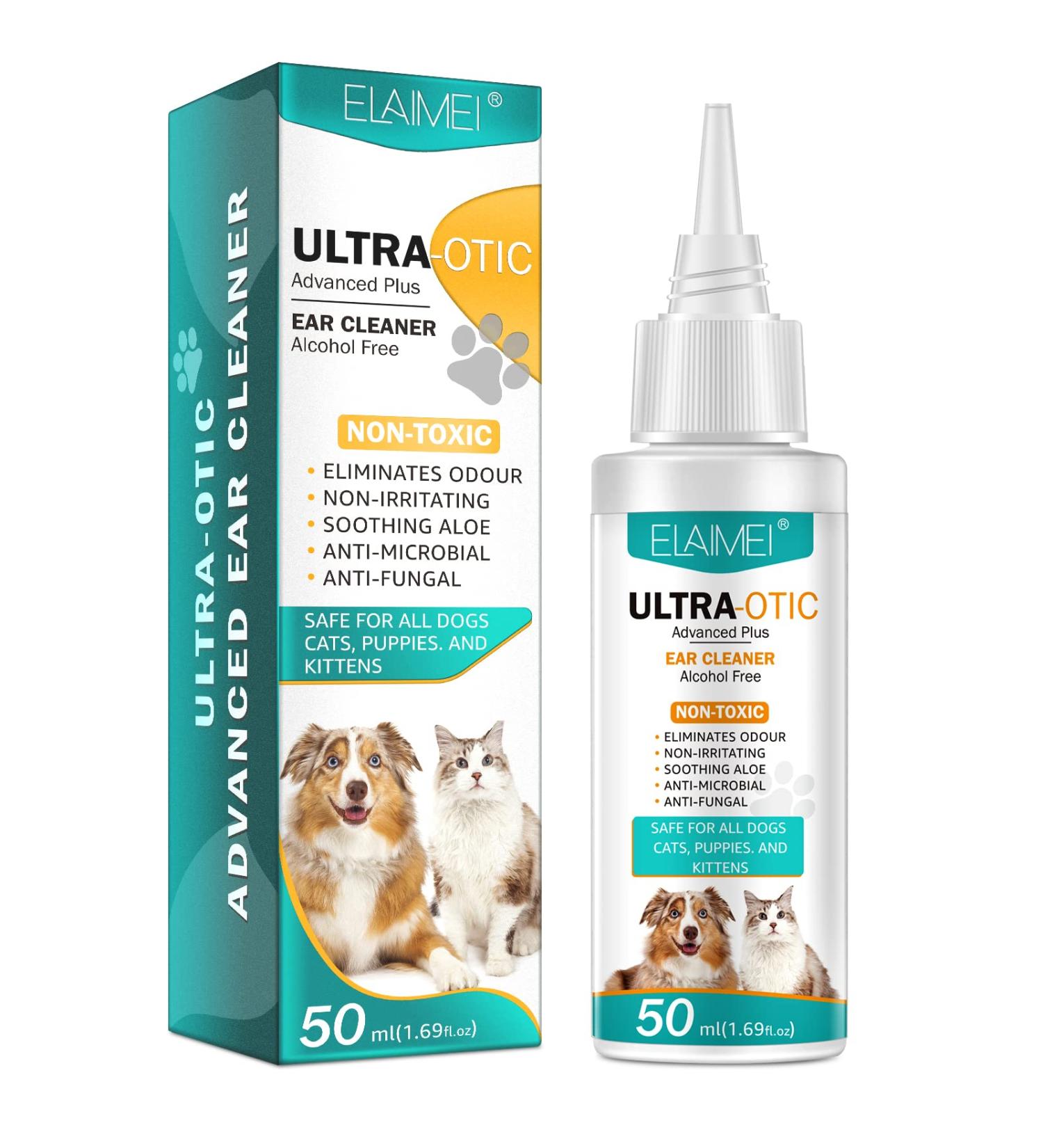 GMOLARSUSCO Dog Ear Cleaner Dog Ear Drops Relief Yeast Infection Dog Ear Infection Treatment Soothes Itchy & Inflamed Ears Removes Debris Waxy Buildup and Odours - Buy Online on GoSupps.com