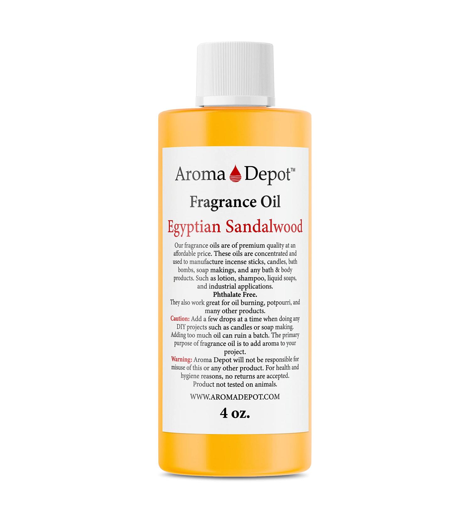 Egyptian Sandalwood Fragrance Oil - 4 oz | Perfume Skin Oil & Scented Oil for DIY Candles Bath Bombs Body Butters & More - Buy Online on GoSupps.com
