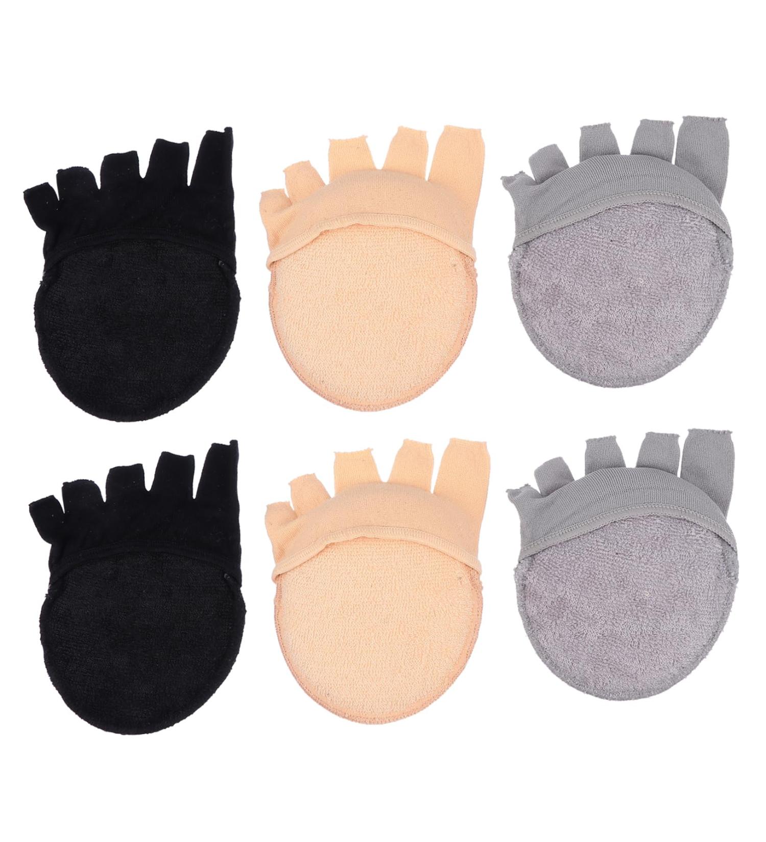 FRCOLOR Tabi Socks - 3 Pairs Five-Finger Half Toe Socks with Cushioning Pads & Heel Inserts for High Heels - Comfortable Summer Foot Pads for Women - Buy Online on GoSupps.com