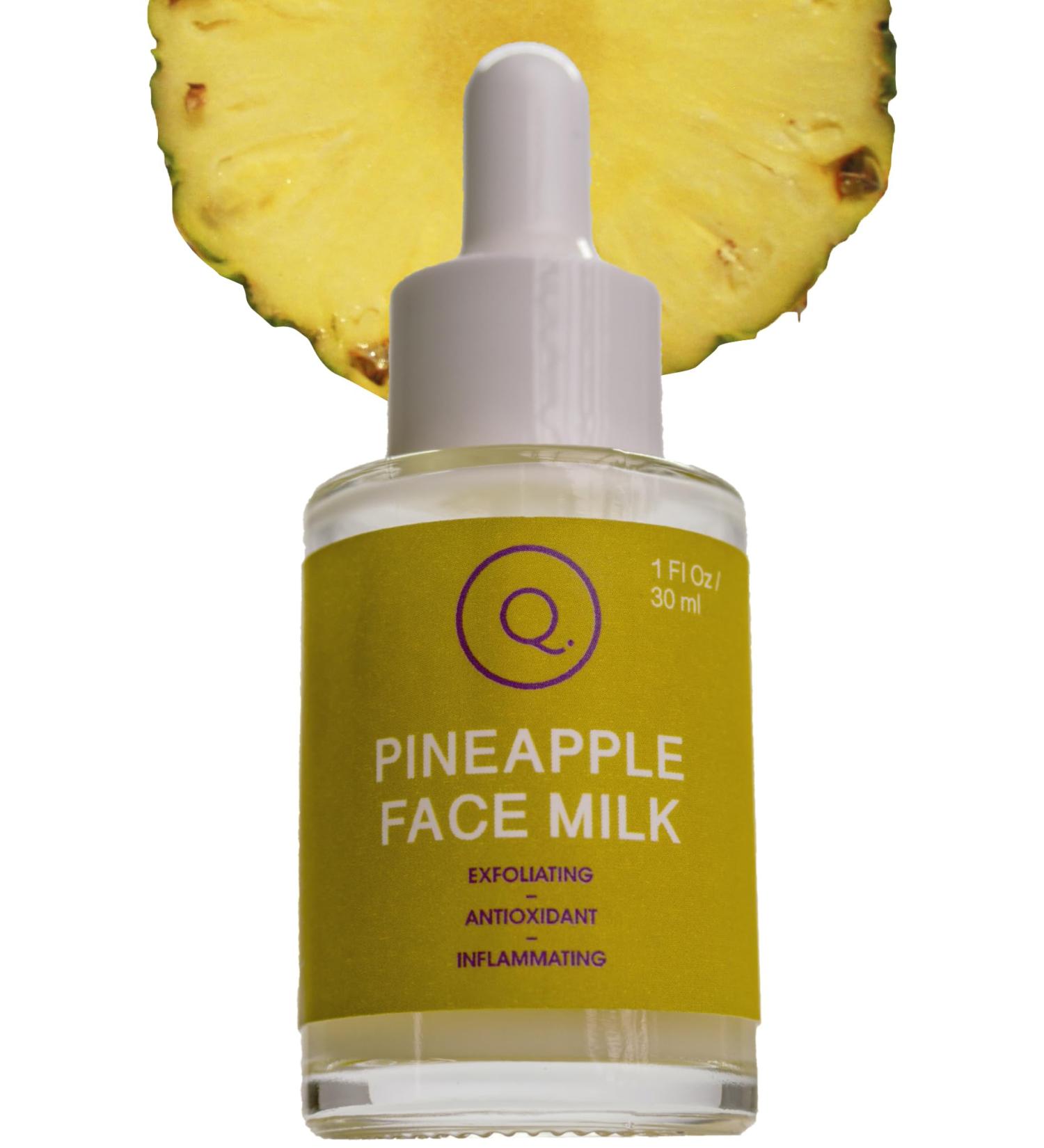 Exfoliating Pineapple Face Milk Serum with Olive Leaf Extract & Allantoin | 1 Fl Oz - Nourish & Brighten Your Skin | Global Shipping Available - Buy Online on GoSupps.com