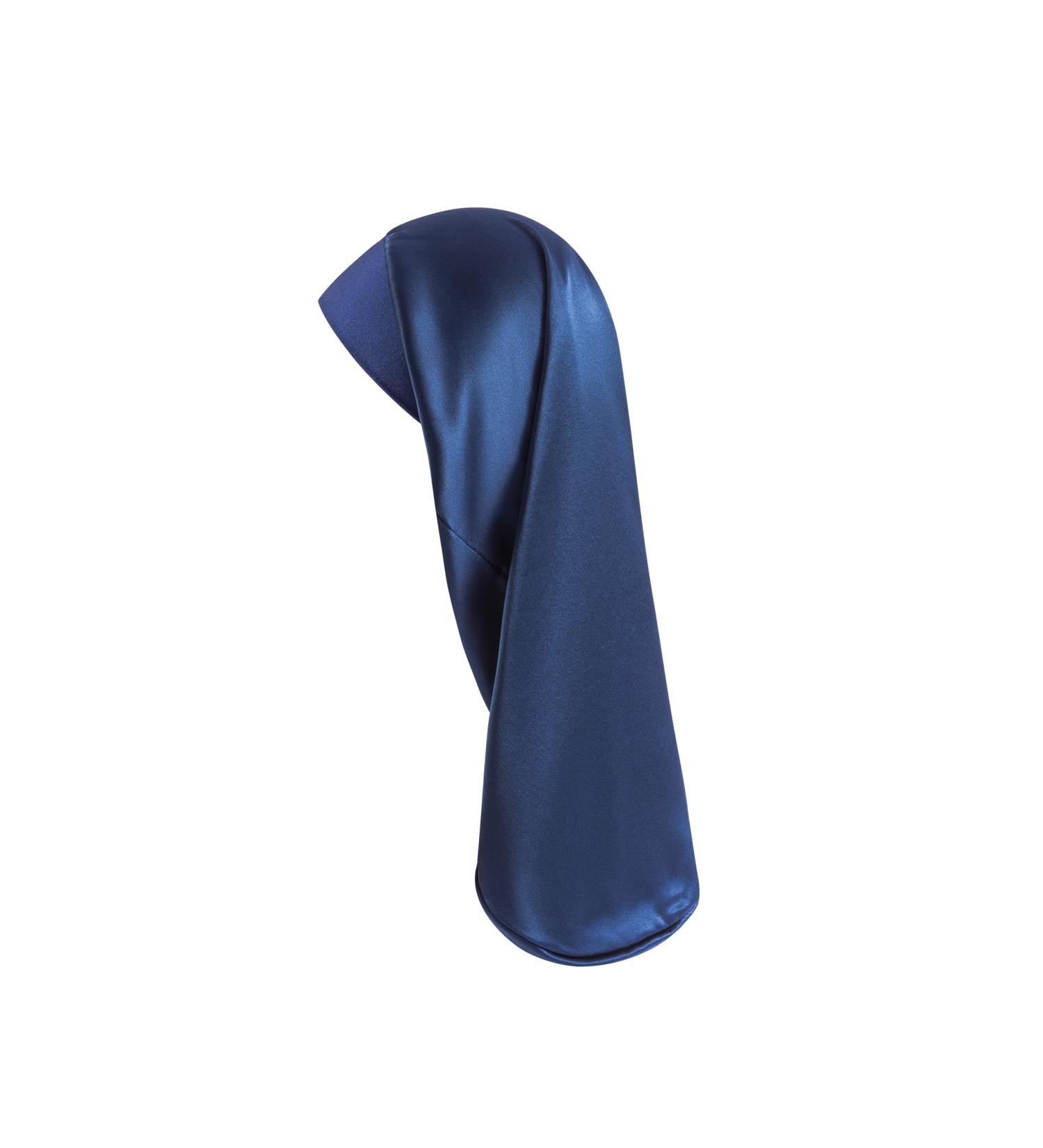 Desmend 19 Momme Silk Sleep Cap for Long Hair - XL-XXL Dark Blue | Protect Hair While Sleeping - Buy Online on GoSupps.com