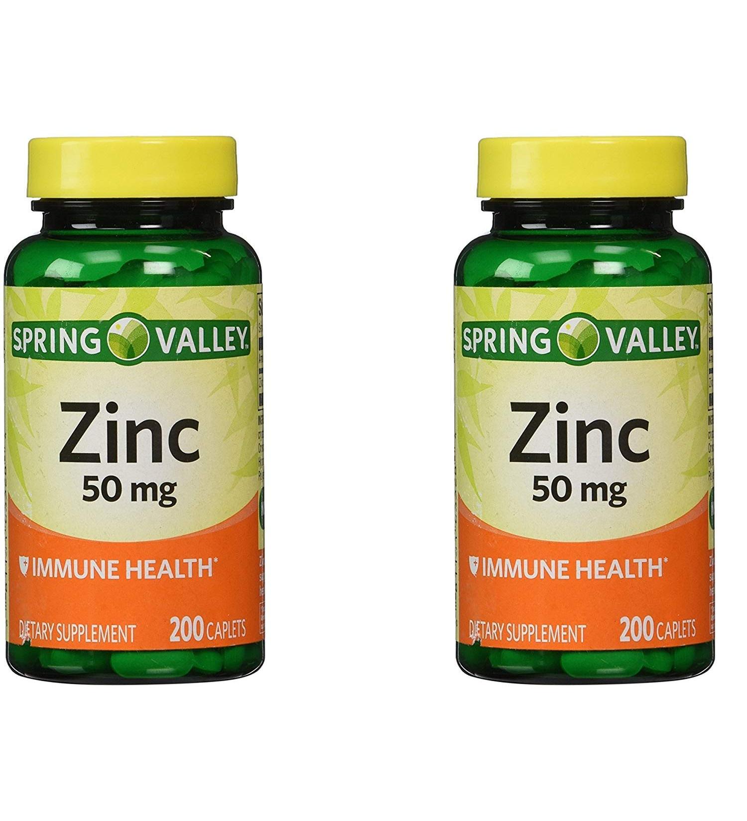 Spring Valley Zinc 50 mg, 200 Ct (2 Pack)