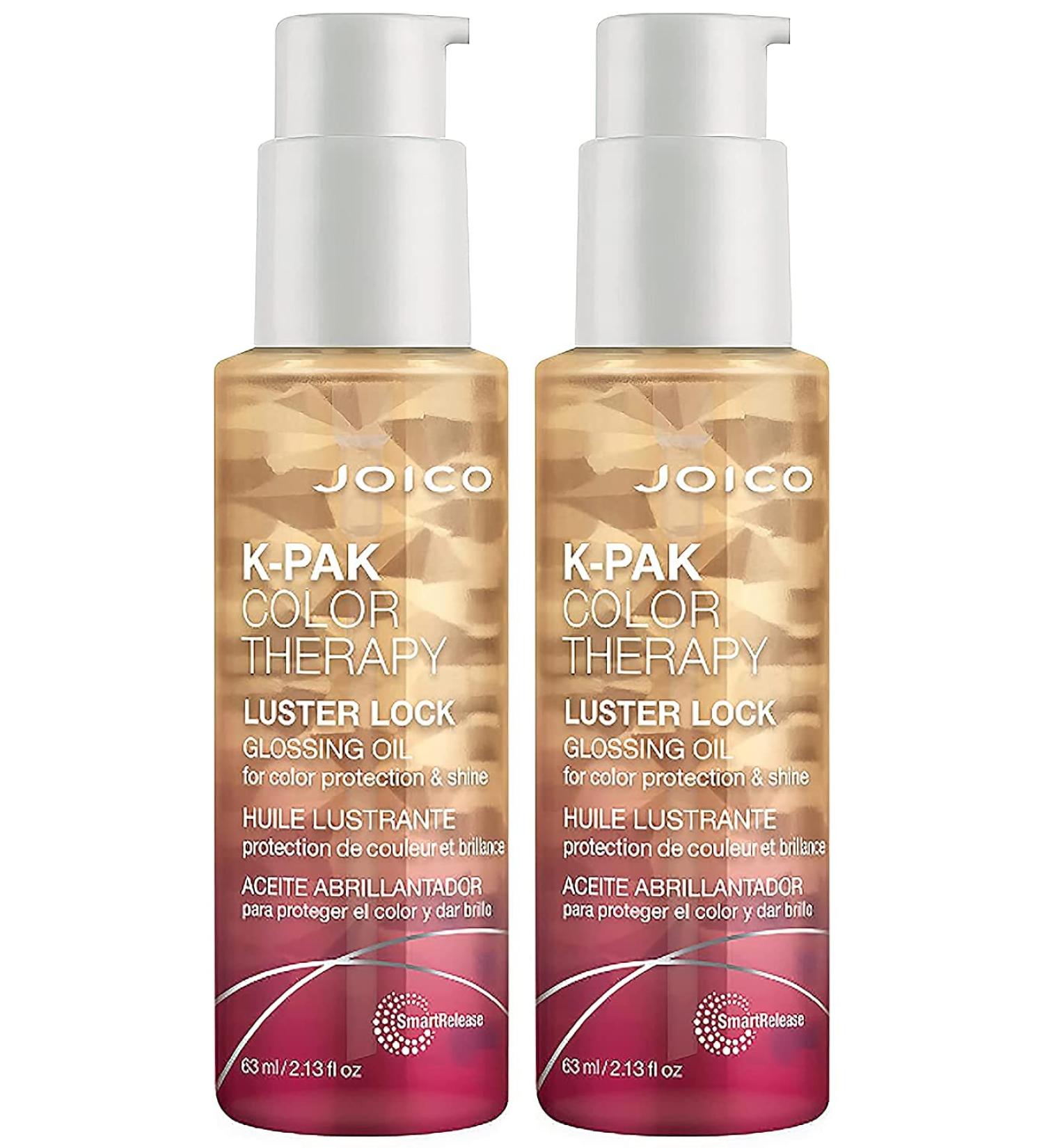 K-PAK Color Therapy Luster Lock Glossing Oil - Color-Treated Hair Care - Protect & Shine - Tame Frizz - Keratin & Argan Oil - 2.13 Fl Oz (Pack of 2) - Buy Online on GoSupps.com