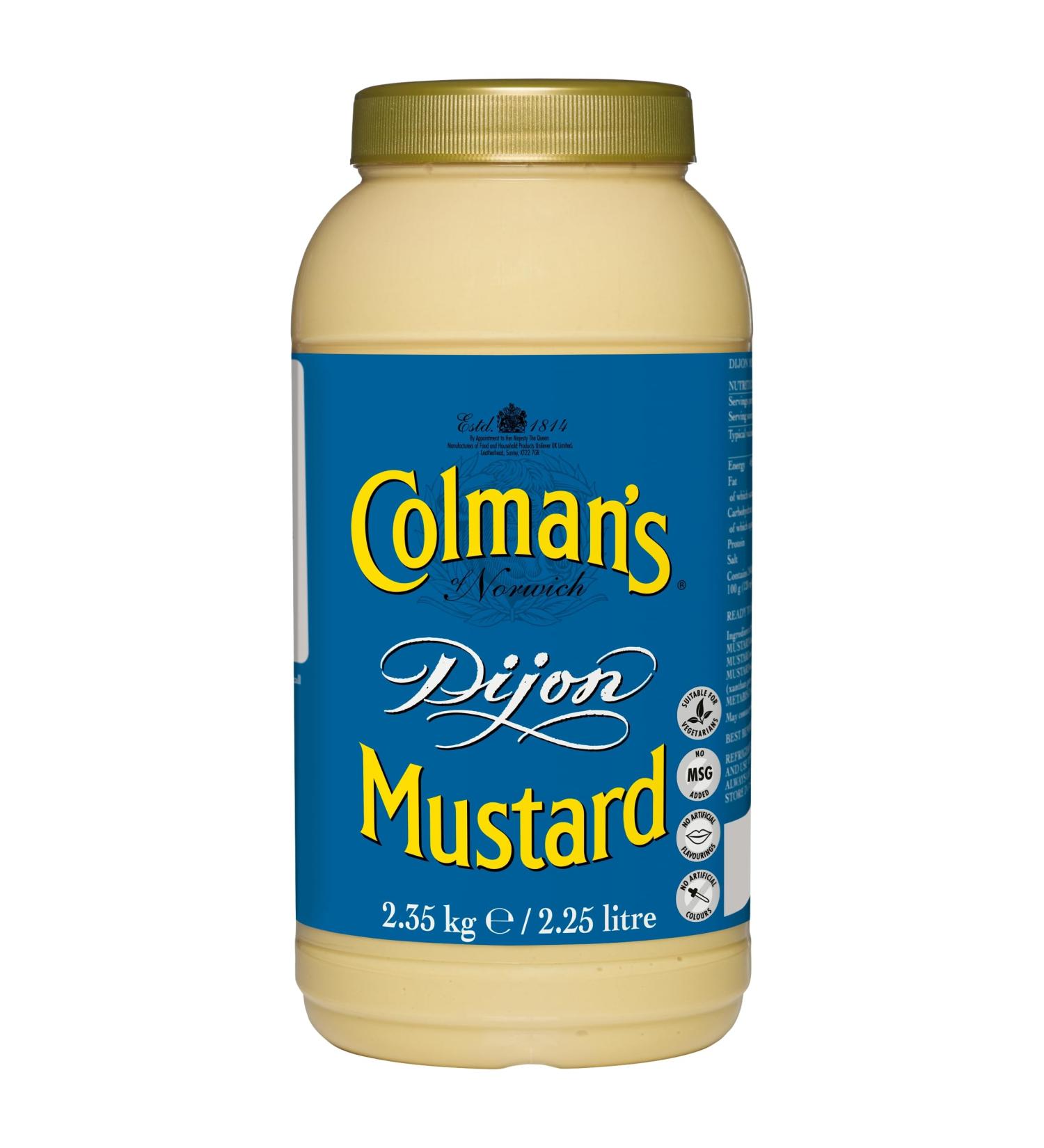 Colman's Dijon Mustard 2.25 Litre - Premium Quality Condiment - Buy Online on GoSupps.com