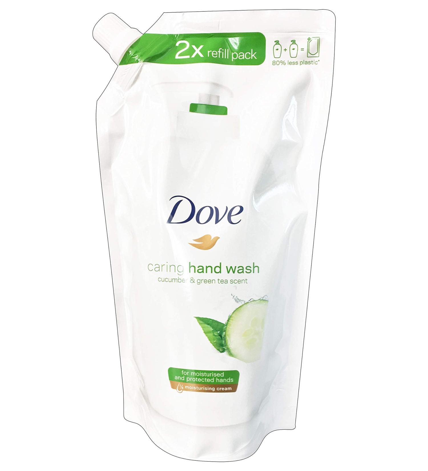Dove Nourishing Hand Wash Lotion Cucumber & Green Tea 500ml Refill Pack - 1/4 Moisturizer for Soft Hands | International Shipping Available - Buy Online on GoSupps.com