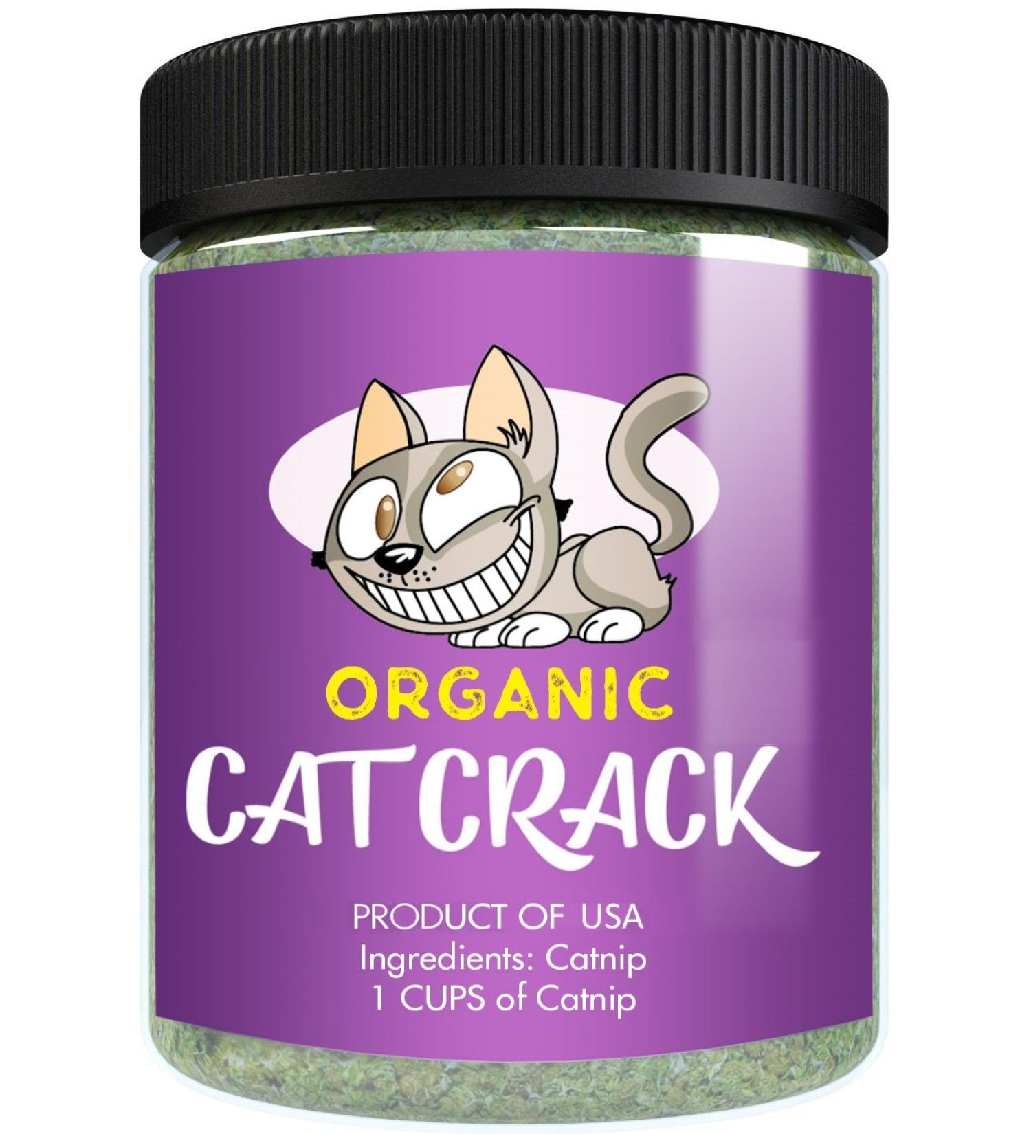 Cat Crack Organic Catnip Premium Blend for Maximum Potency - 1 Cup - Buy Online on GoSupps.com
