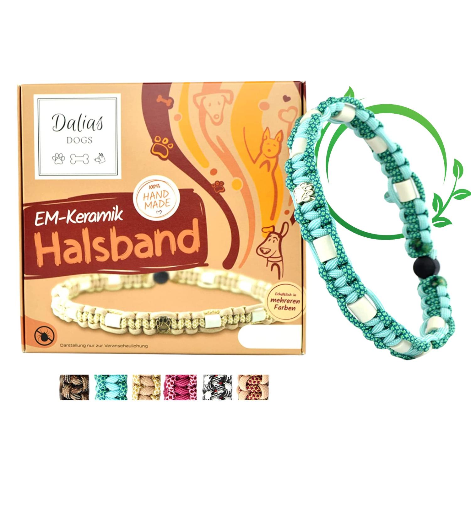 Custom EM Ceramic Collar for Dogs & Cats | Made-to-Measure US Paracord (41-50 cm Mint) - Buy Online on GoSupps.com
