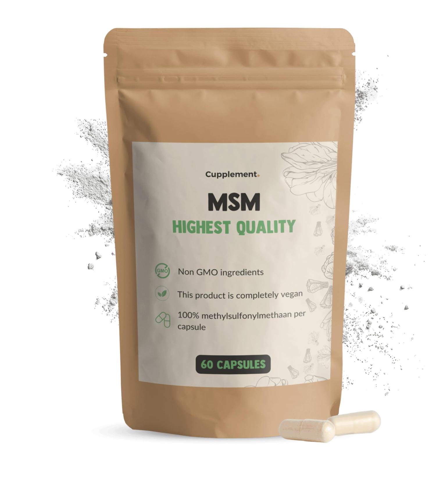 MSM 60 comprim s | Pr parations MSM | Poudre de la plus haute qualit | 500 mg par capsule - Buy Online on GoSupps.com