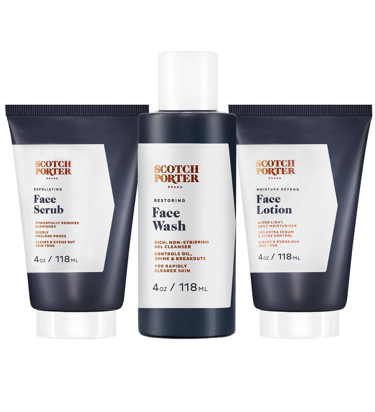 Scotch Porter Men s Face Care Collection - Exfoliate Cleanse & Moisturize | International Shipping Available - Buy Online on GoSupps.com