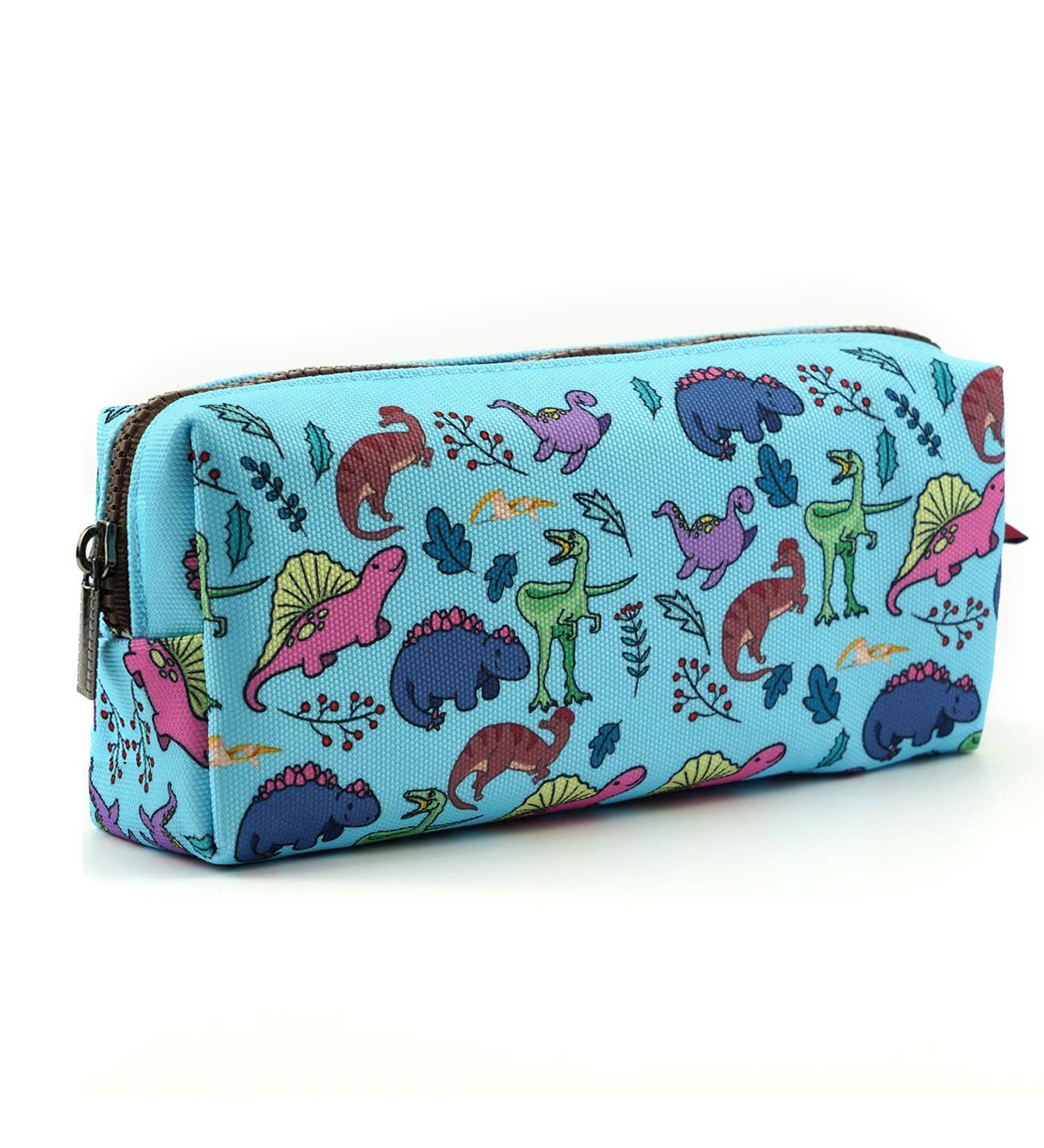 Spring Linen Dinosaur Pencils & Eco-Friendly Makeup Bag | Stylish Stationery & Cosmetic Organizer - Buy Online on GoSupps.com