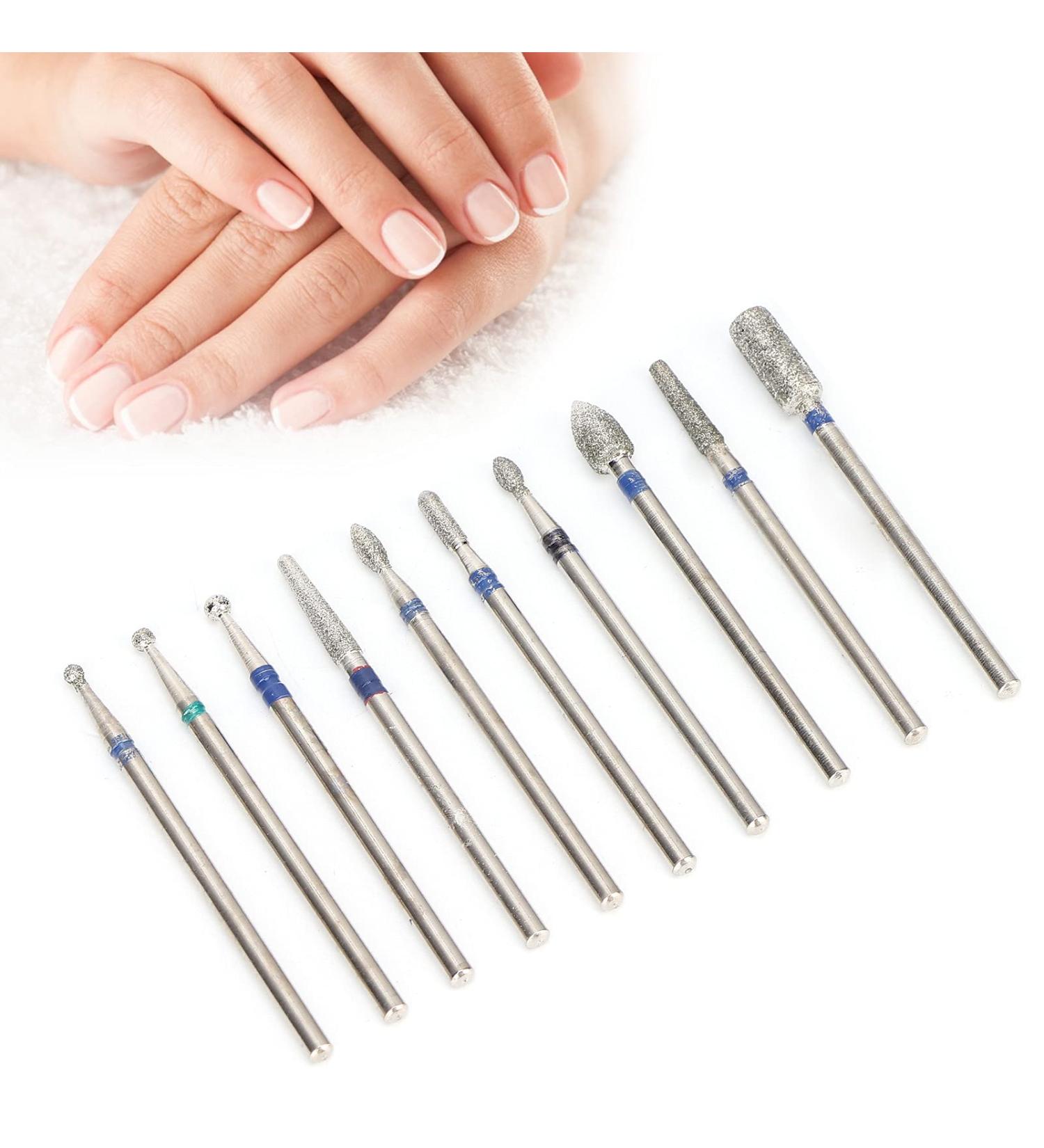 Nail Drill Bit Set Silicon Carbide Diamond Cuticle Electric Nail File and Ceramic Acrylic Gel Nail Bit Kit Acrylic Nail Art Tools - Buy Online on GoSupps.com
