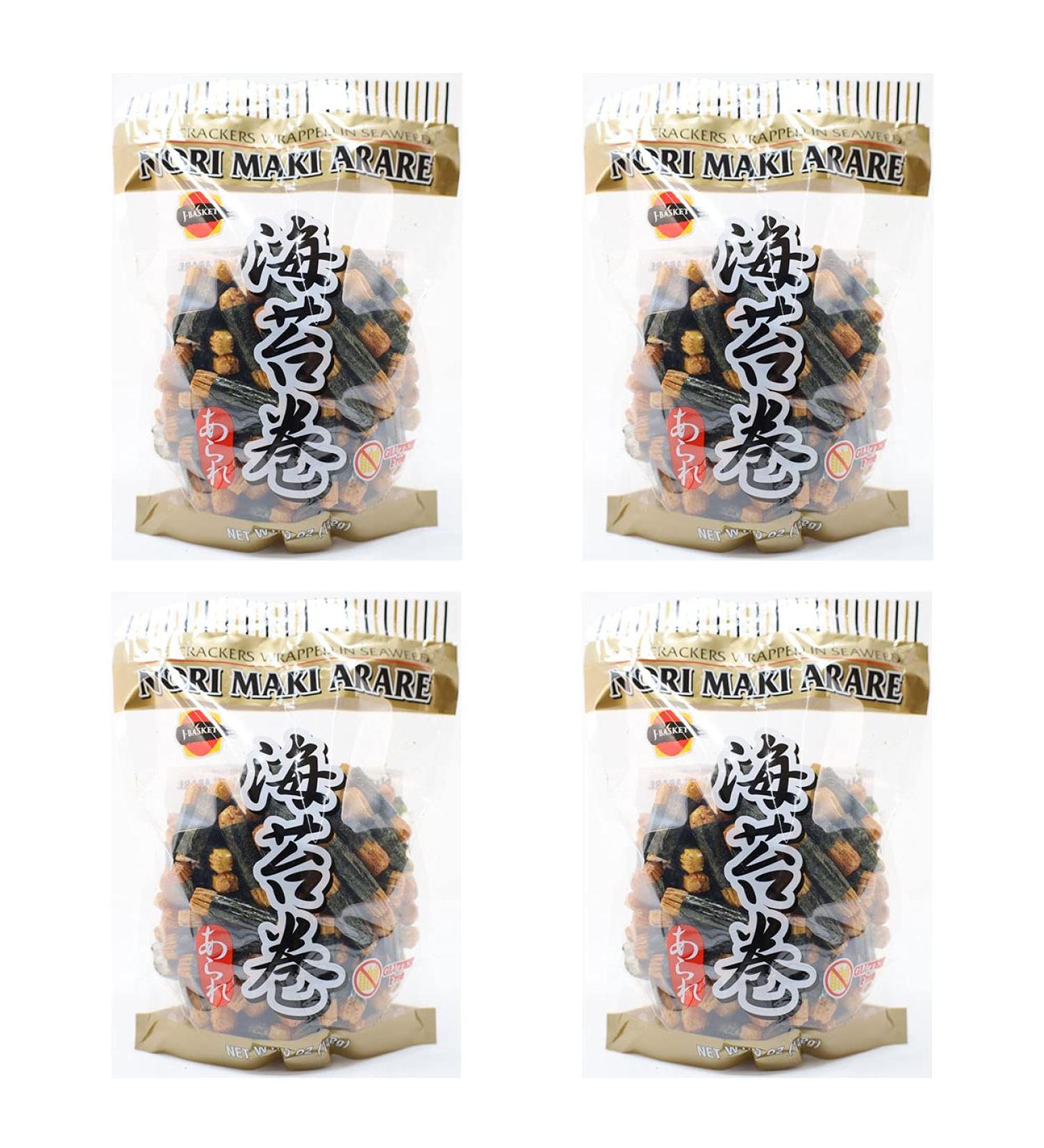 JFC - Nori Maki Arare (rice crackers wrapped in seaweed) 5 Oz (Pack of 4)