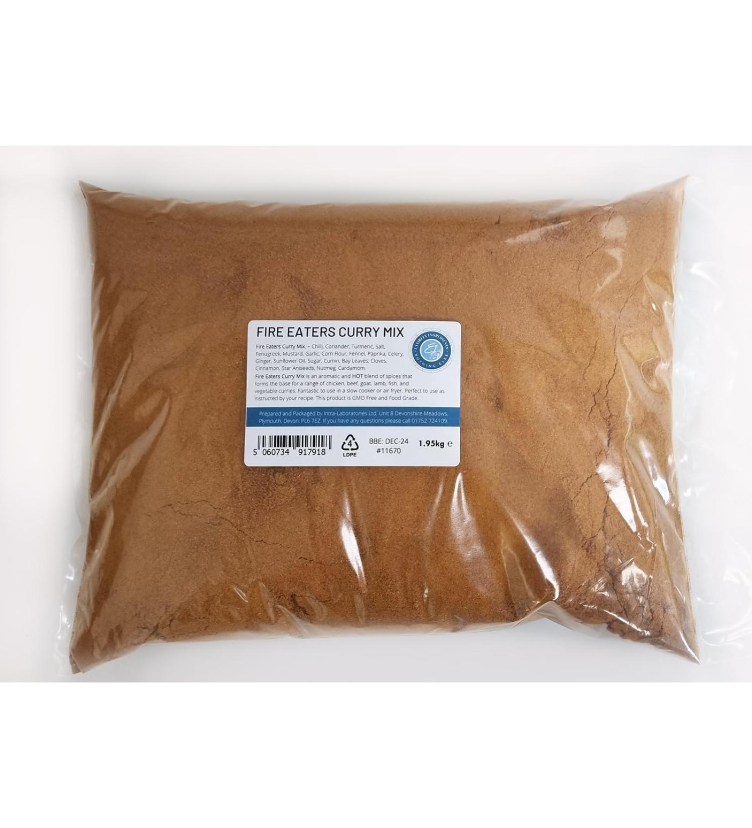 Entirely Ingredients - Fire Eaters Curry Mix 1.95kg - Hot and Spicy Curry mix - Selected for Premium Quality