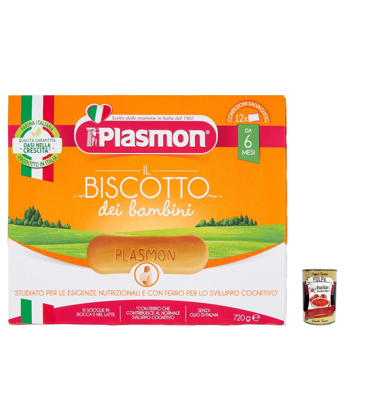 Italian Gourmet E.R. Plasmon Biscotti 720G + Polpa Italian Gourmet Foam 400g Pack of 3 - Buy Online on GoSupps.com