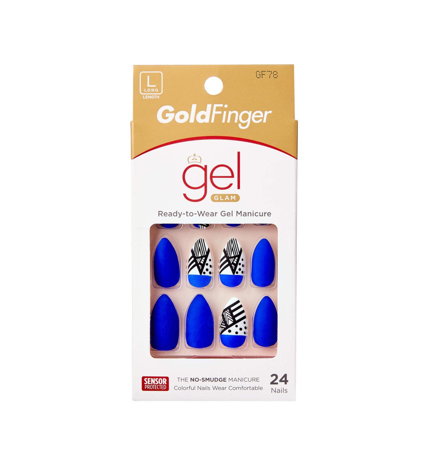 KISS Gold Finger Posh Queen Gel Glam Full Cover Nails (GF78) - Buy Online on GoSupps.com