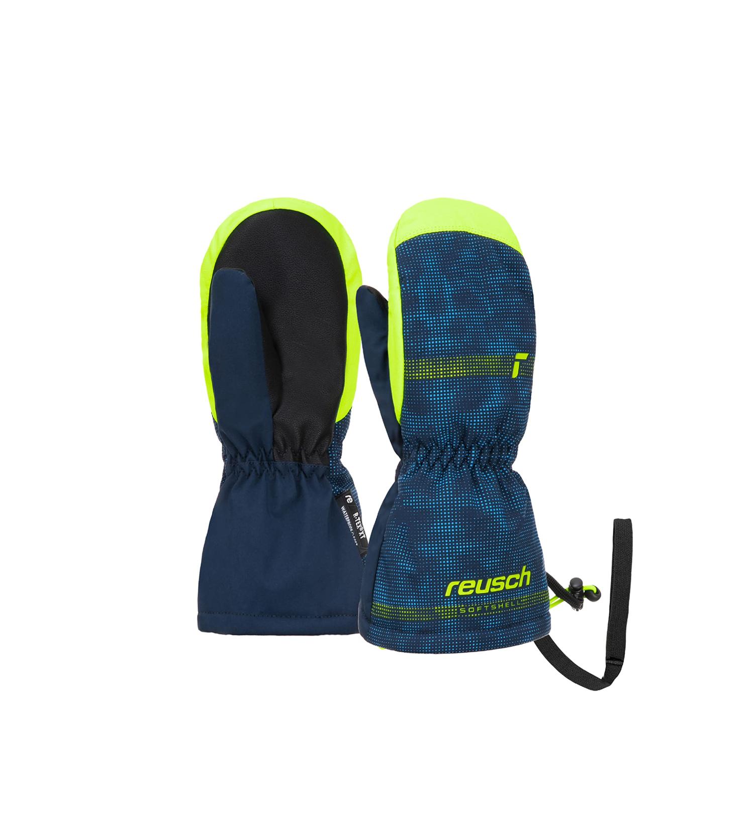 Reusch Unisex Baby Maxi R-Tex XT Waterproof Ski Gloves - Warm Winter F ustling for Babies in Dress Blue/Safety Yellow - Buy Online on GoSupps.com