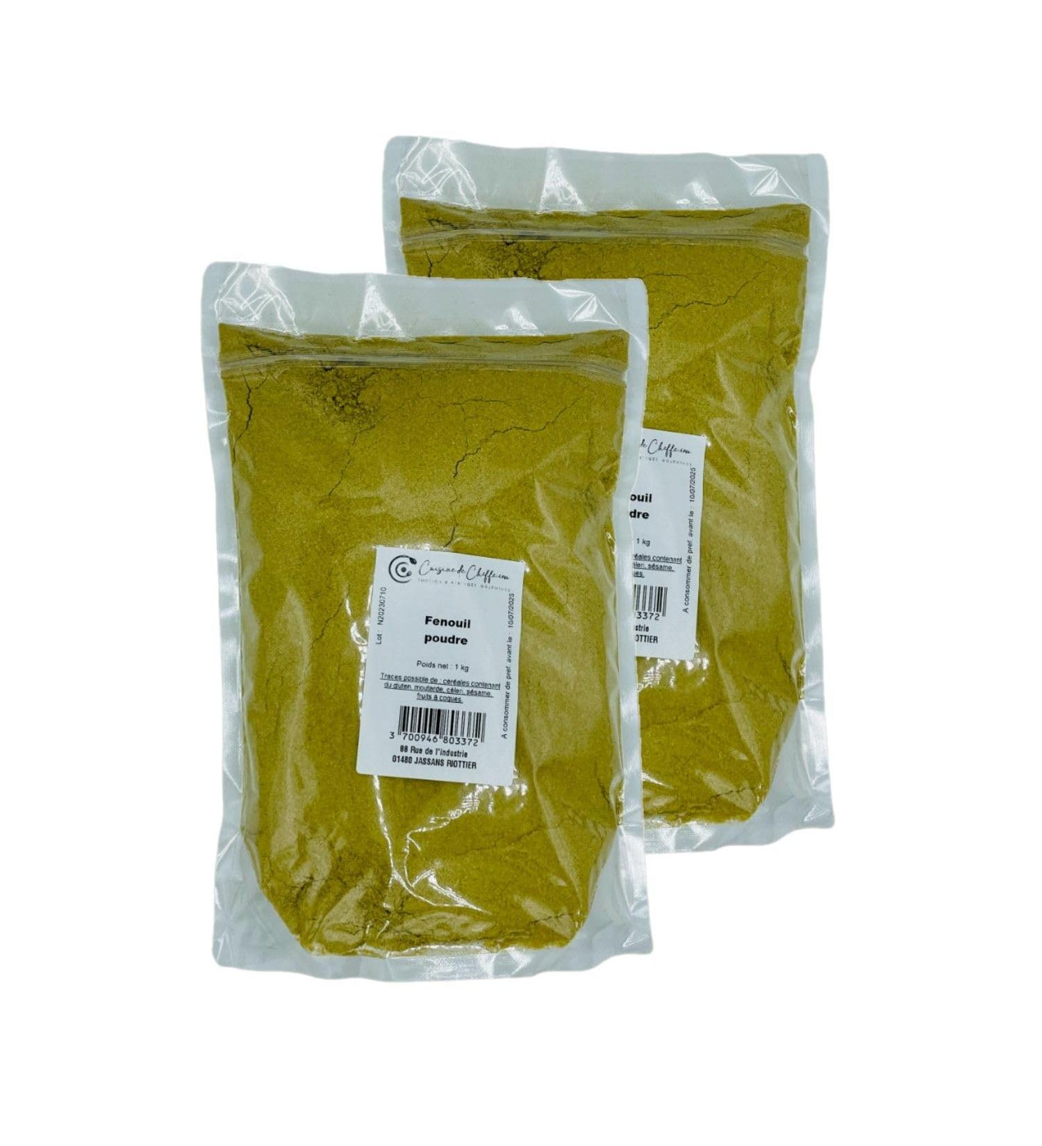 Chef's Kitchen.com - Pack of 2 Fennel Powder - 1kg Bag