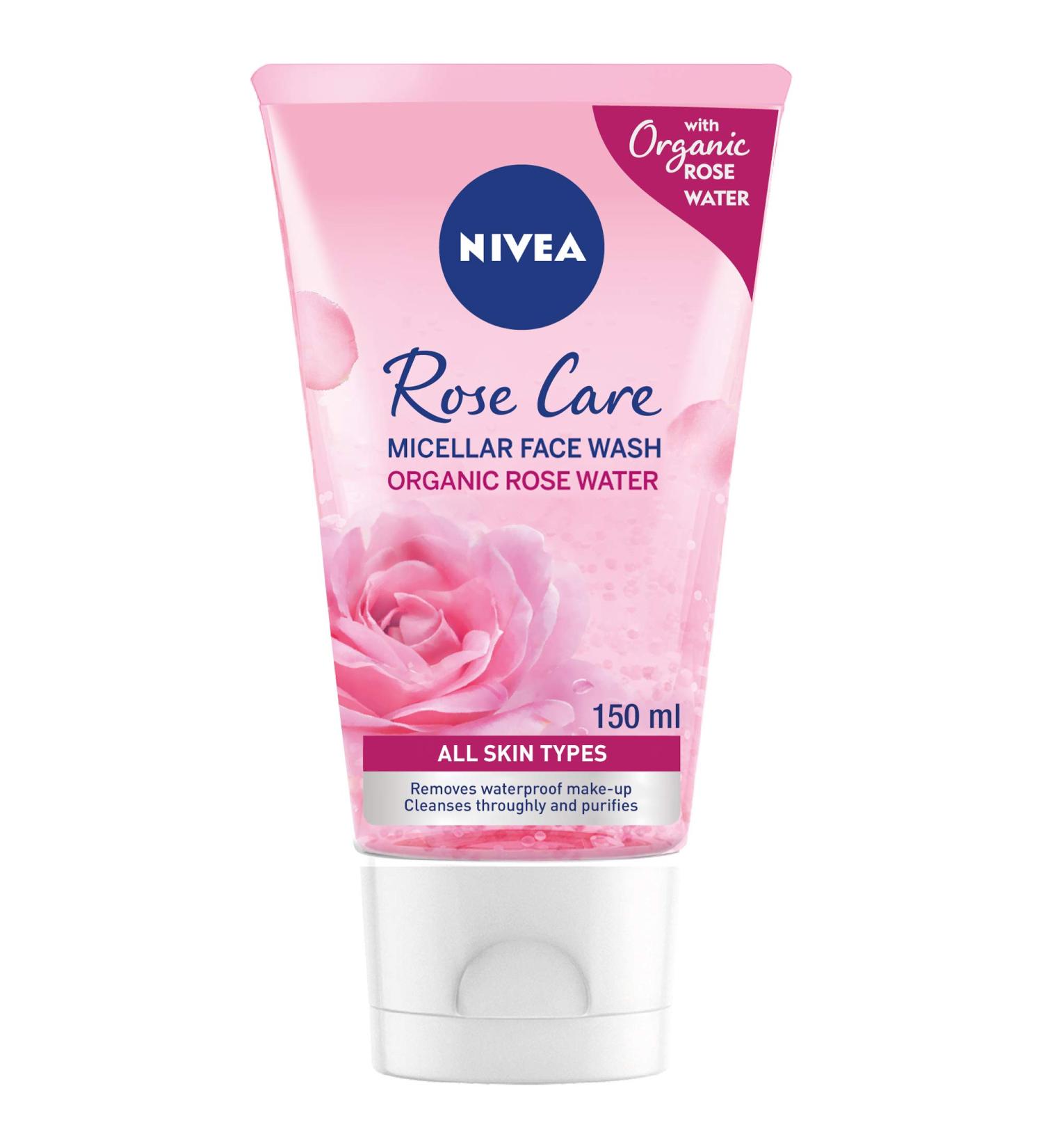 NIVEA Micellar Cleansing Face Wash Skin Breathe Rose MicellAIR 150ml - Gentle Cleanser for Fresh and Radiant Skin - Buy Online on GoSupps.com
