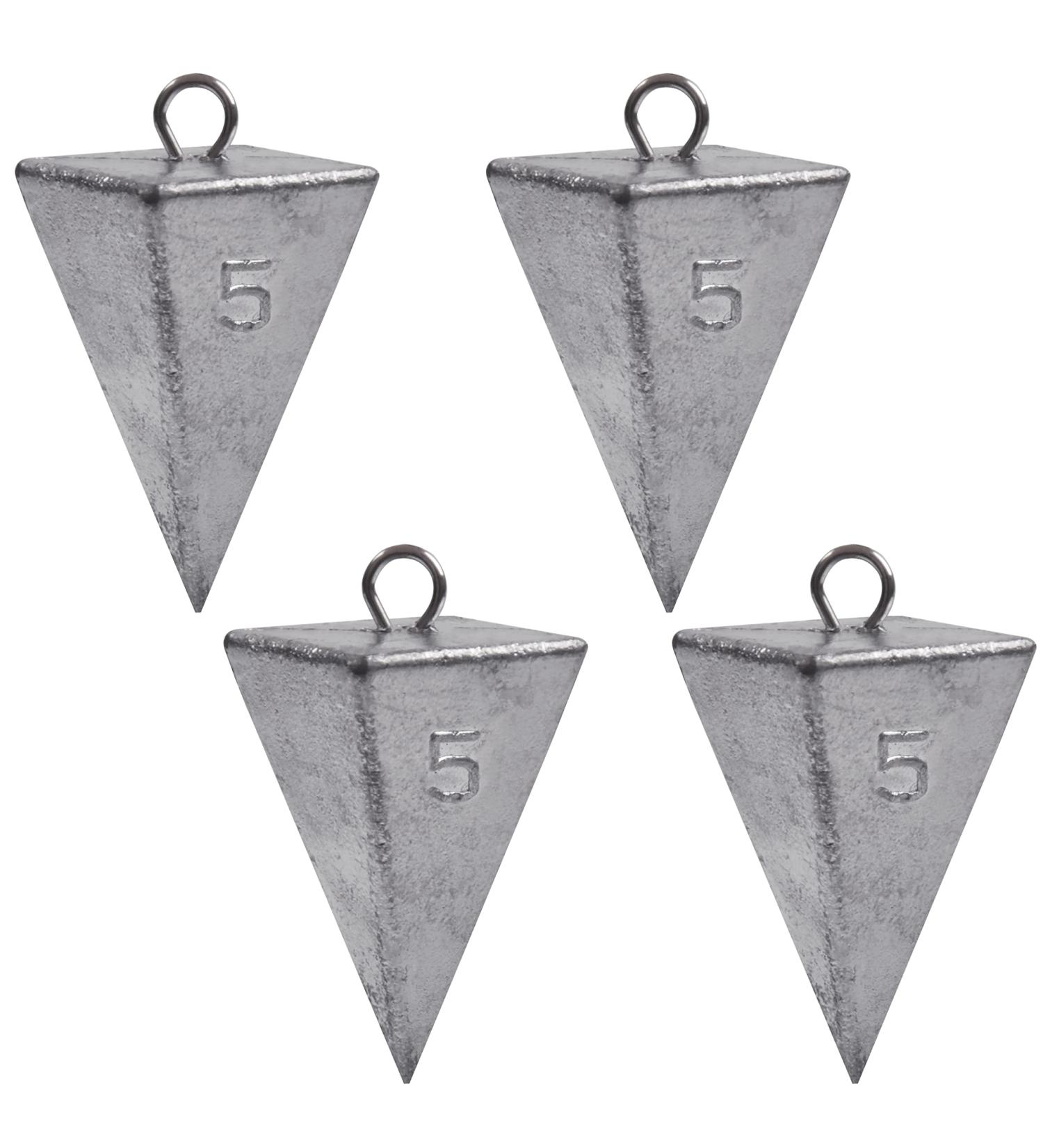 Pyramid Sinkers Fishing Weights | Saltwater Surf Fishing Gear Tackle | 1oz-8oz | 4 Pack - Buy Online on GoSupps.com
