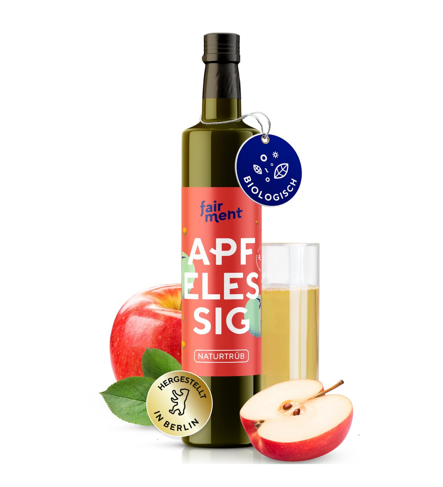 Buy Organic Fairy Apple Cider Vinegar 500ml Unpasteurized Cloudy with Mother German Quality Natural & Unfiltered - Buy Online on GoSupps.com