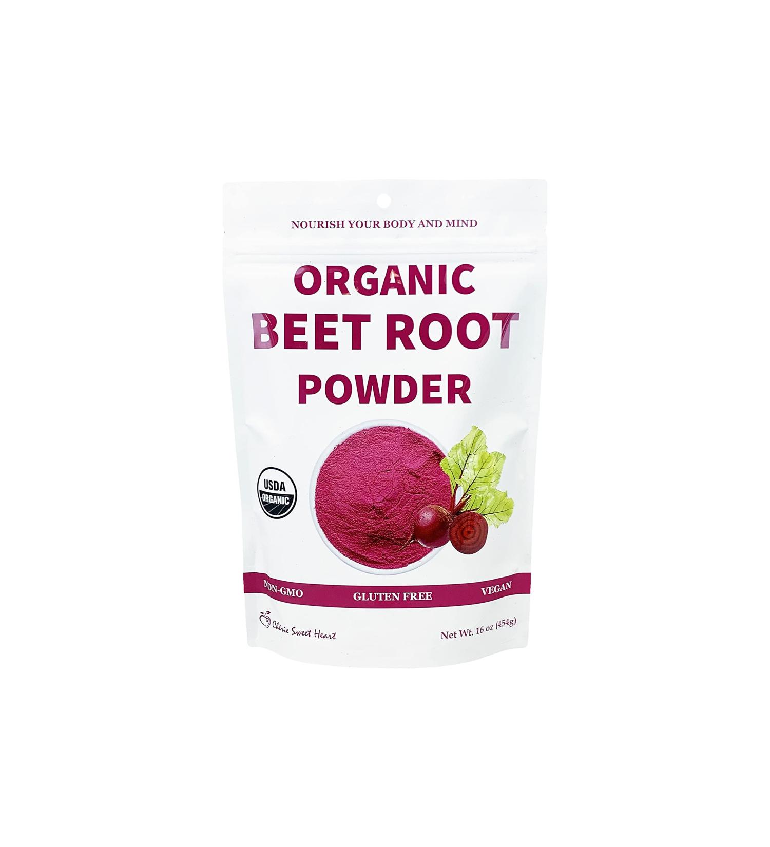 Chrie Sweet Heart Organic Beet Root Powder (1 LB) - Raw & Non-GMO - Buy Online on GoSupps.com