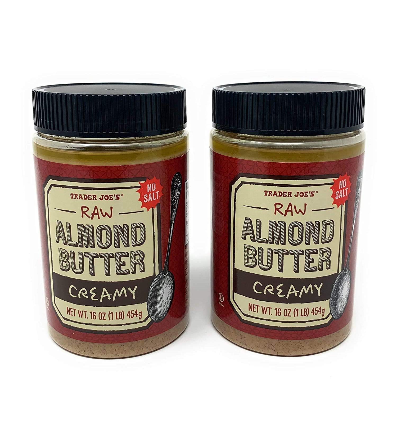 Trader Joe's Raw Creamy Unsalted Almond Butter - 2 Pack, 16 Oz Each - Buy Online on GoSupps.com