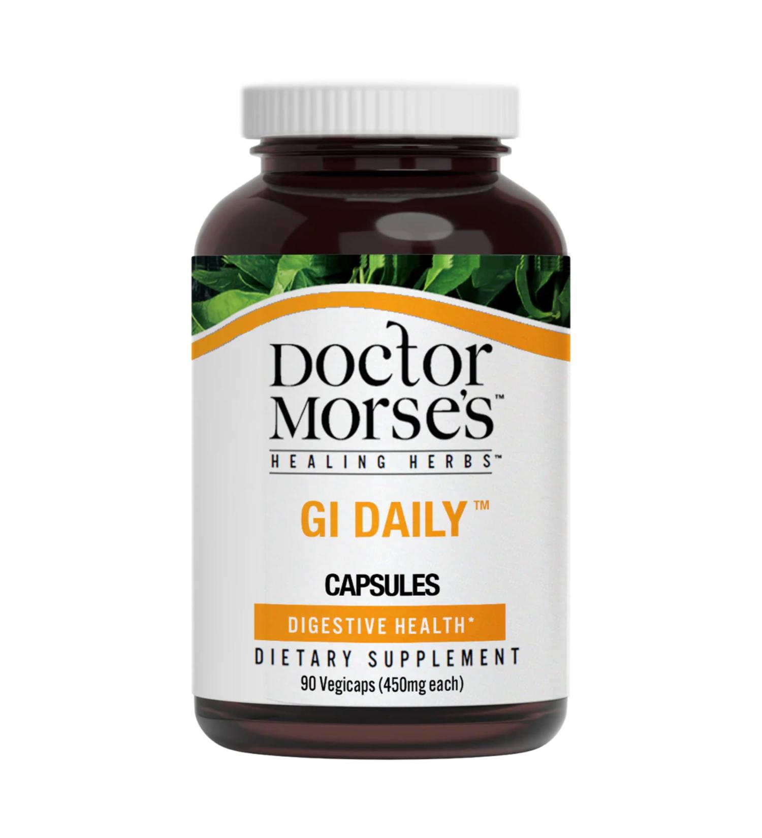 Doctor Morse's GI Daily - Gut Cleanse - Digestive Support - Intestinal, Overall Gut Support - Naturopath Formulated - Marshmallow Root, Slippery Elm Bark, Mullein Leaf - 90 Capsules - 45 Day Supply - Buy Online on GoSupps.com
