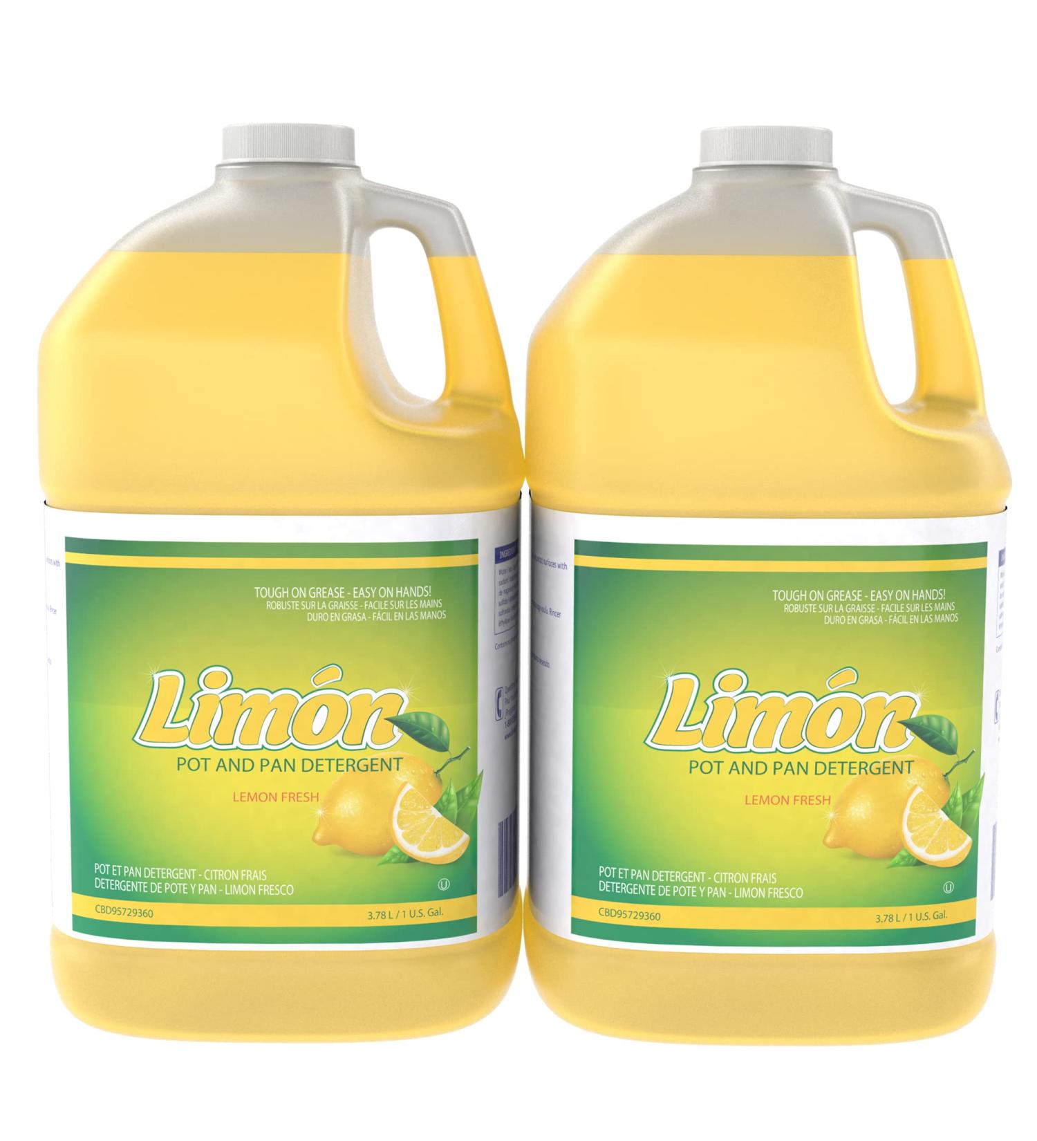 Diversey Limon Pot & Pan Detergent - Grease-Fighting Gentle on Hands Lemon Fresh - 1-Gallon Pack of 2 | High-Sudsing Concentrate for International Shipping - Buy Online on GoSupps.com