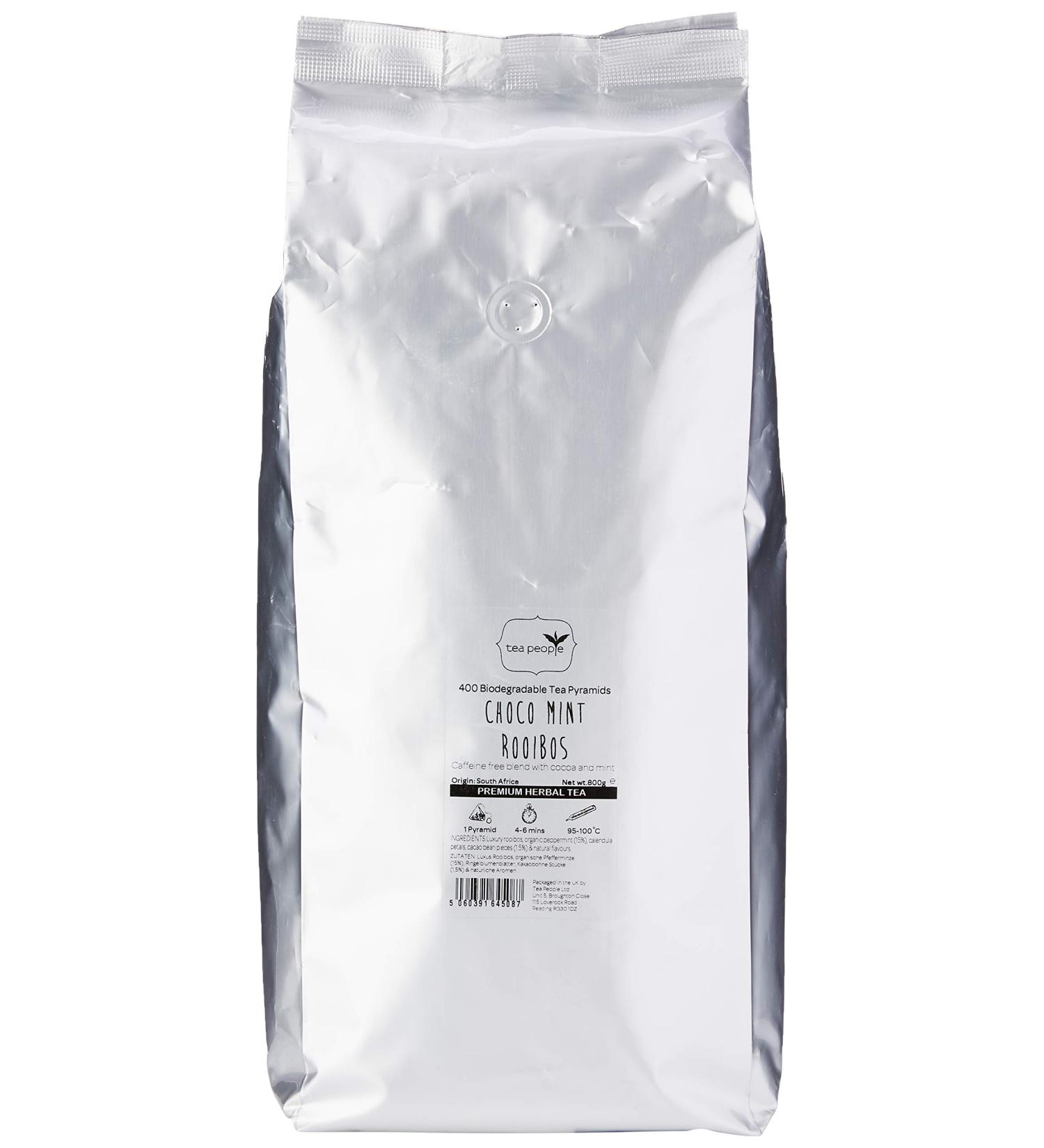 Tea People Choco Mint Rooibos Tea Pyramids - 400 Chocolate Flavored Tea Bags - Buy Online on GoSupps.com