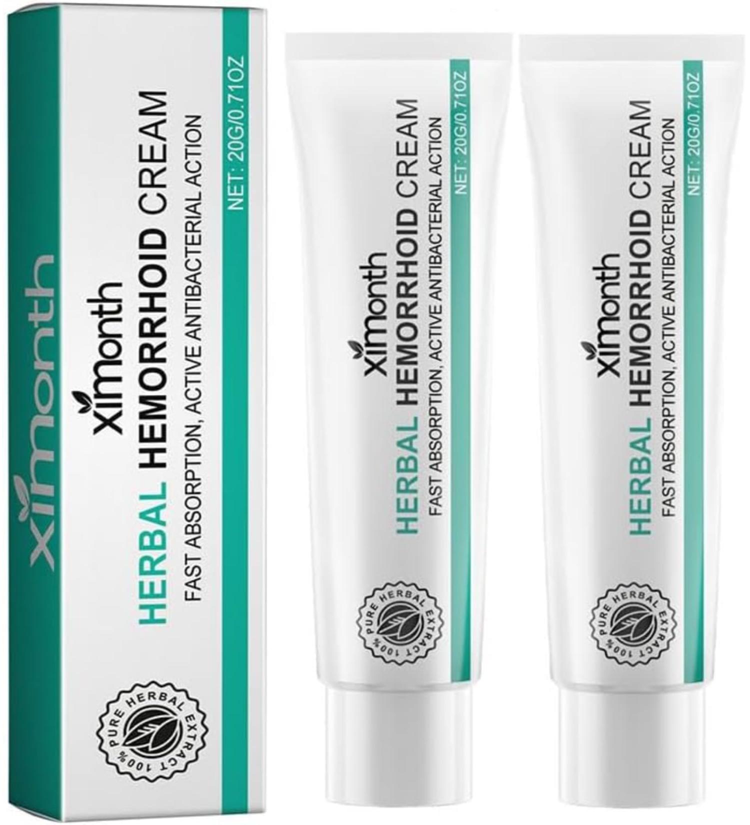 Hemorrhoid Cream Herbal Hemorrhoids Cream for Men and Women 20g (2pcs) - Buy Online on GoSupps.com