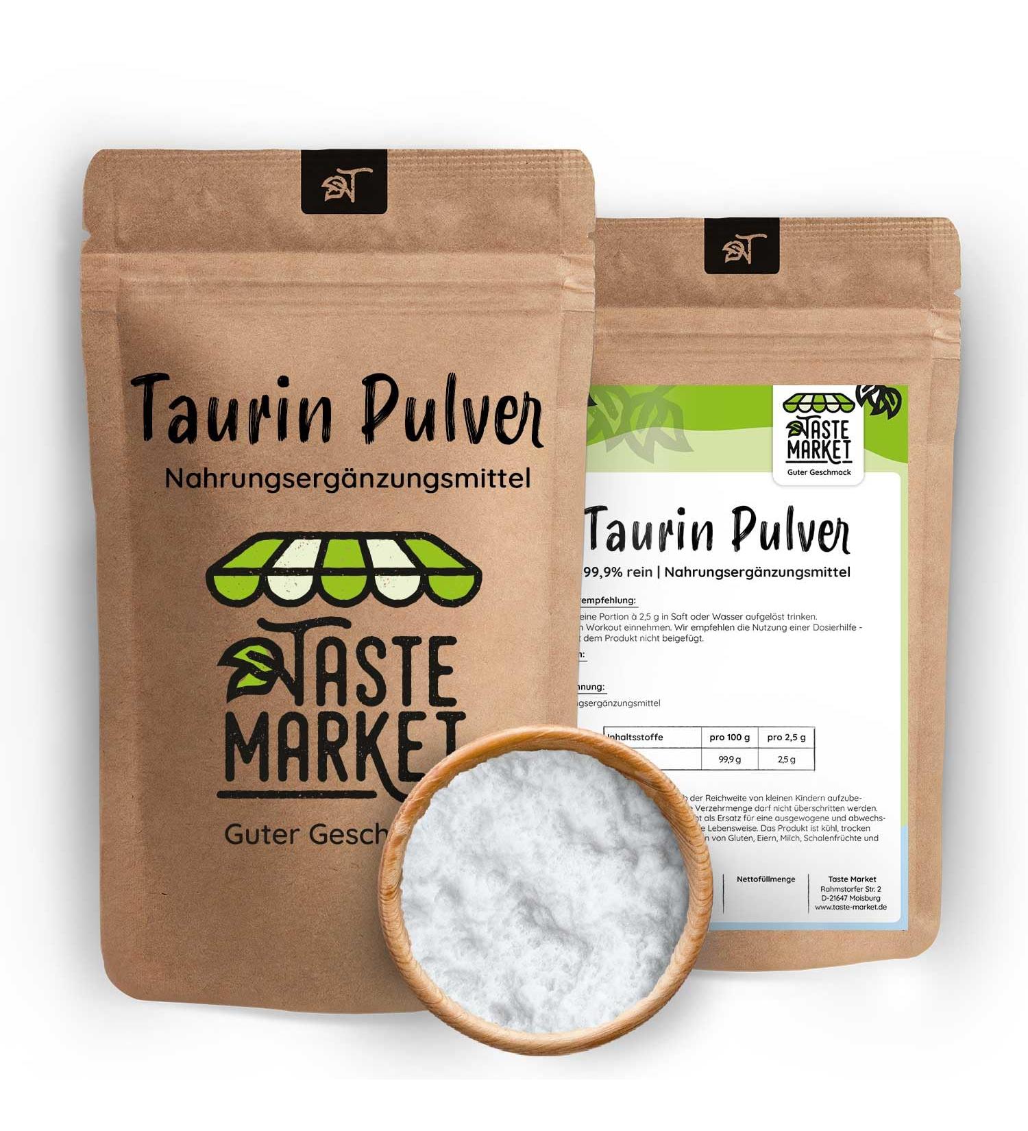500g Pure Taurine Powder - 99.9% Pure - No Additives - Muscle Building Amino Acid - International Shipping Available - Buy Online on GoSupps.com