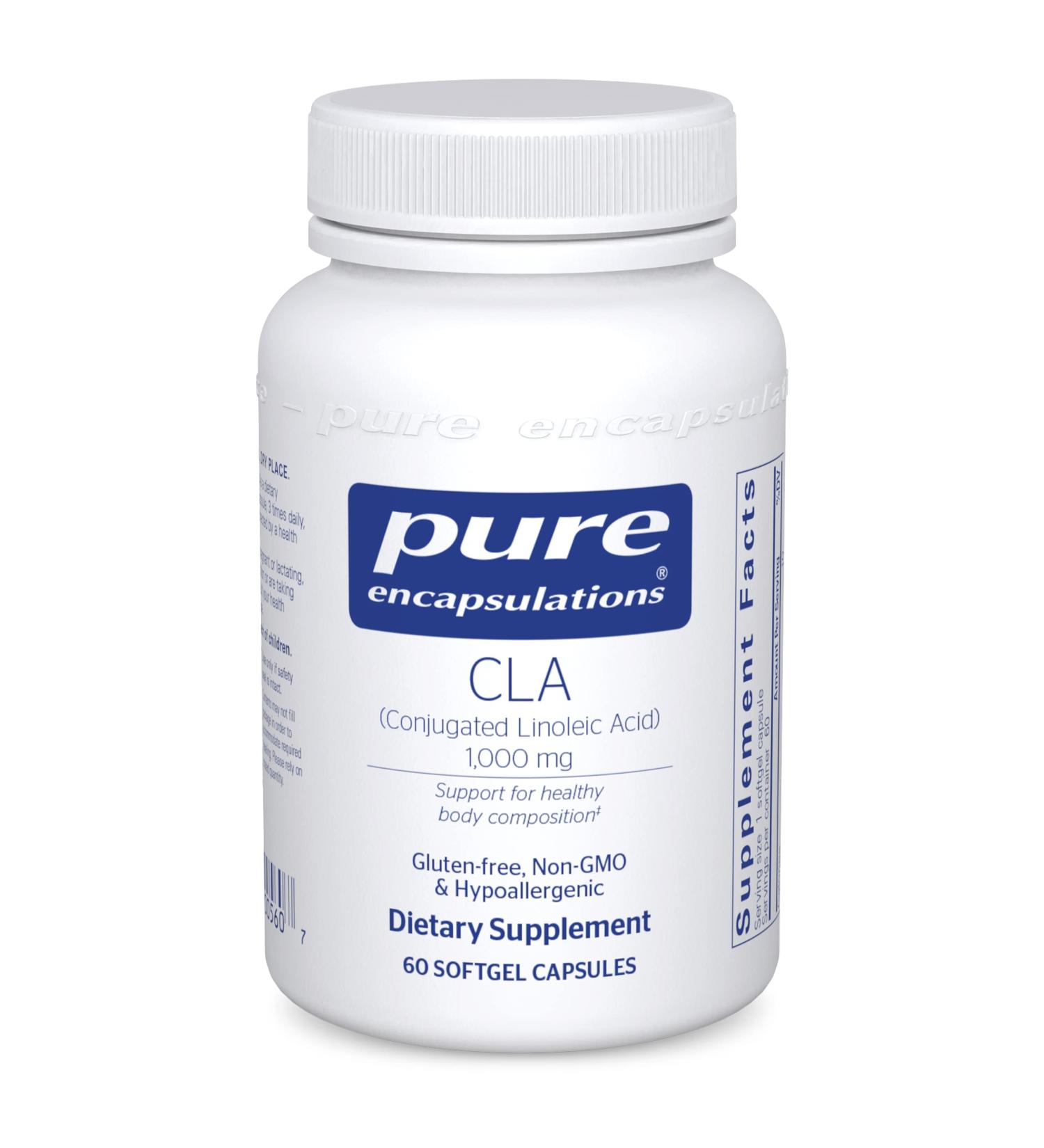 Pure Encapsulations CLA 1000mg Softgels - Promotes Healthy Body Composition - 60 Count - Buy Online on GoSupps.com