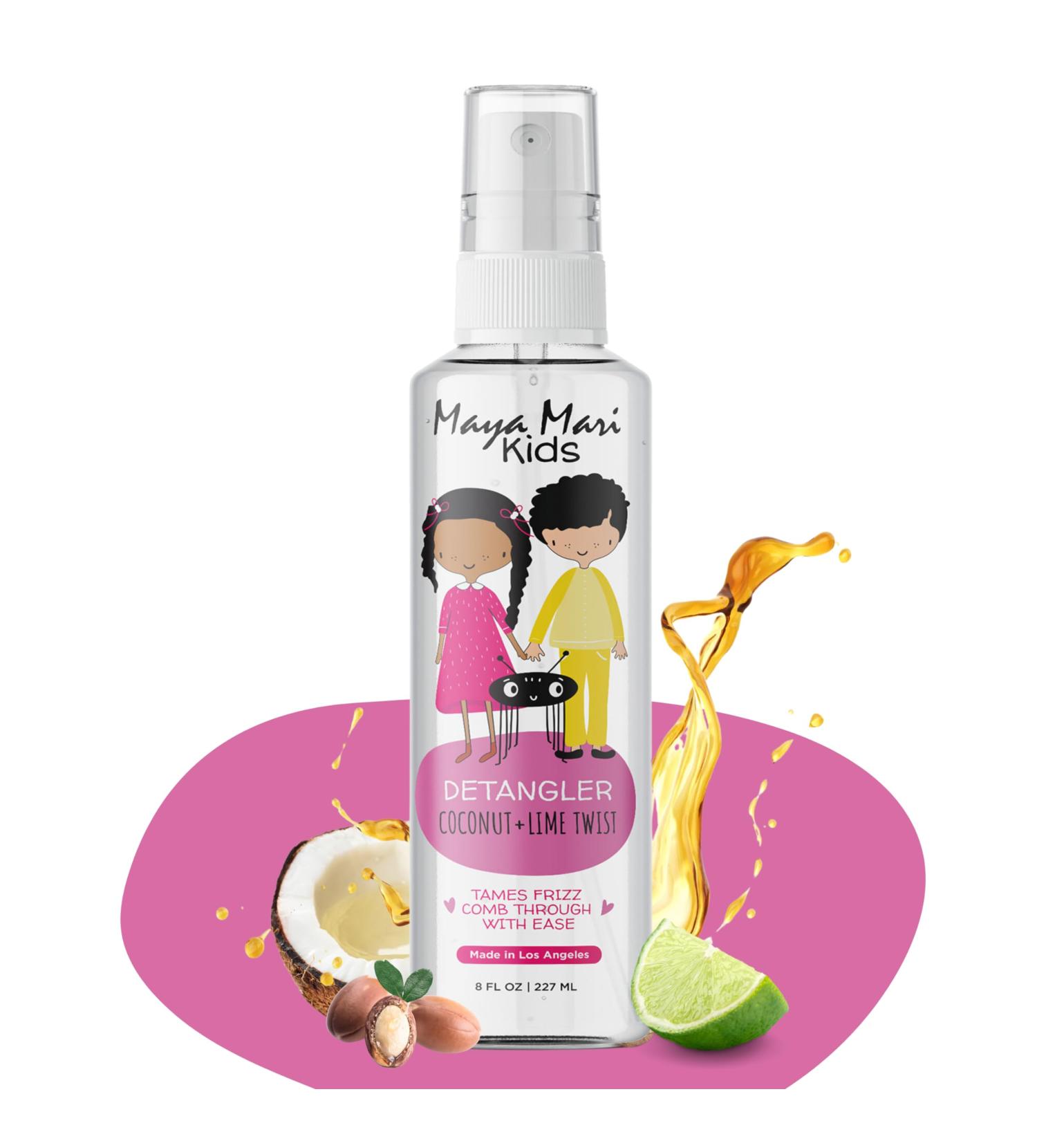 Kids Detangler Spray - Gentle Argan Coconut & Lime Oil Formula for Tangles Ideal for Curly Hair - 8 oz - Buy Online on GoSupps.com