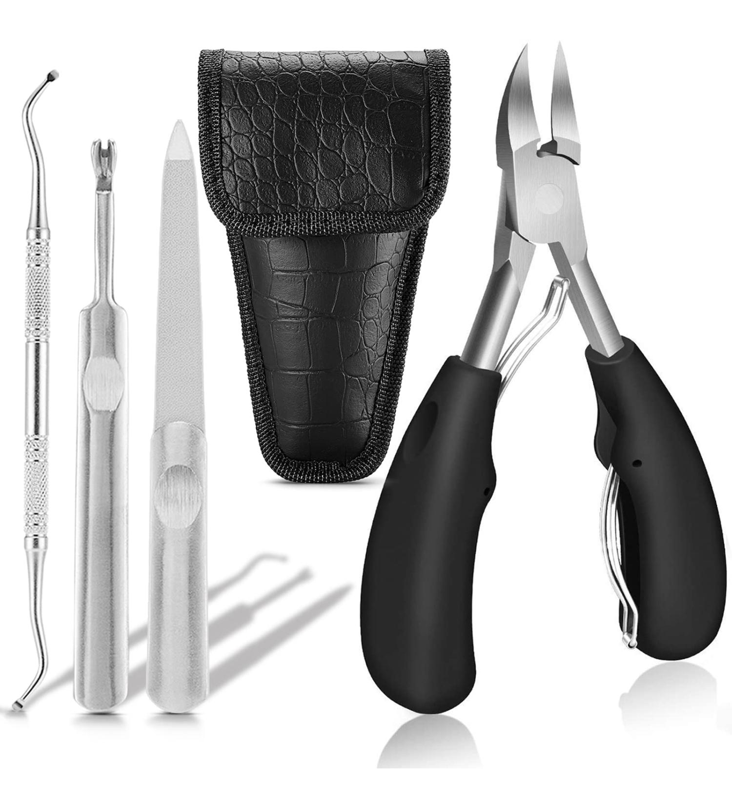 TPPICK Professional Ingrown Toenail Removal Tool Kit - Heavy Duty Toe Nail Clippers for Thick Toenails - Set of 4 - Buy Online on GoSupps.com