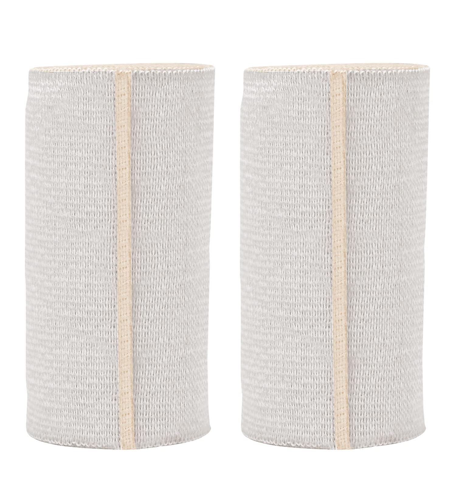 Premium Elastic Bandage Wrap (4" Wide 2 Pack) - Hypoallergenic Compression Roll with Hook & Loop Fastener for Sprains & Injuries - GT Latex Free - Buy Online on GoSupps.com
