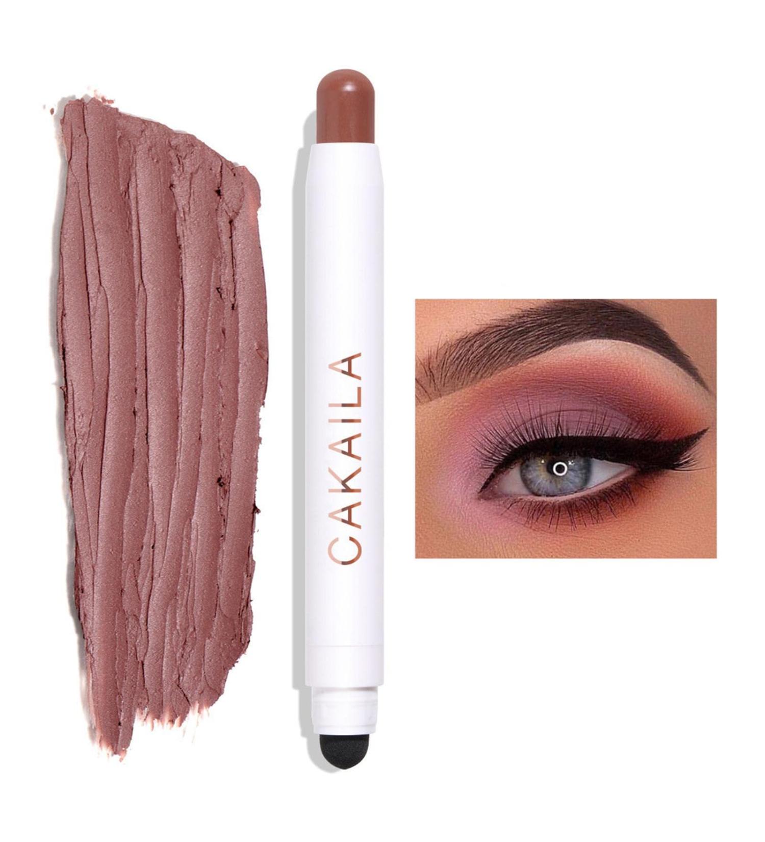 Cream Eyeshadow Stick | Smudge-Proof Double-end Pencil Eyeshadow Stick Highlight Stick Matte Automatic Rotating Lasting for Ladies Girls All Seasons Pluvo - Buy Online on GoSupps.com