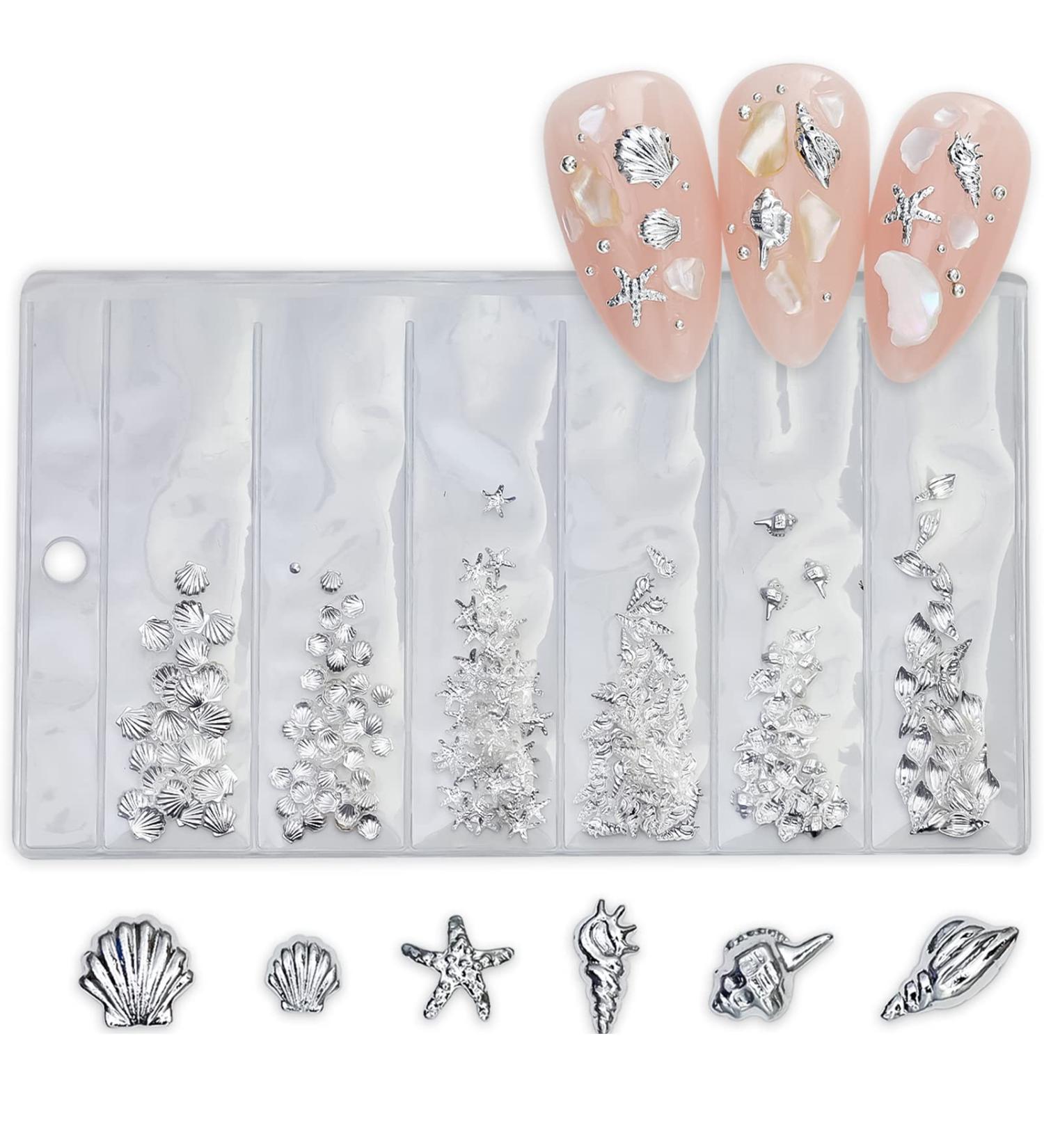 FEIlei 3D Nail Charms Heart Nail Art Studs Nail Jewelry for DIY Crafts Nail Art Decor - Buy Online on GoSupps.com