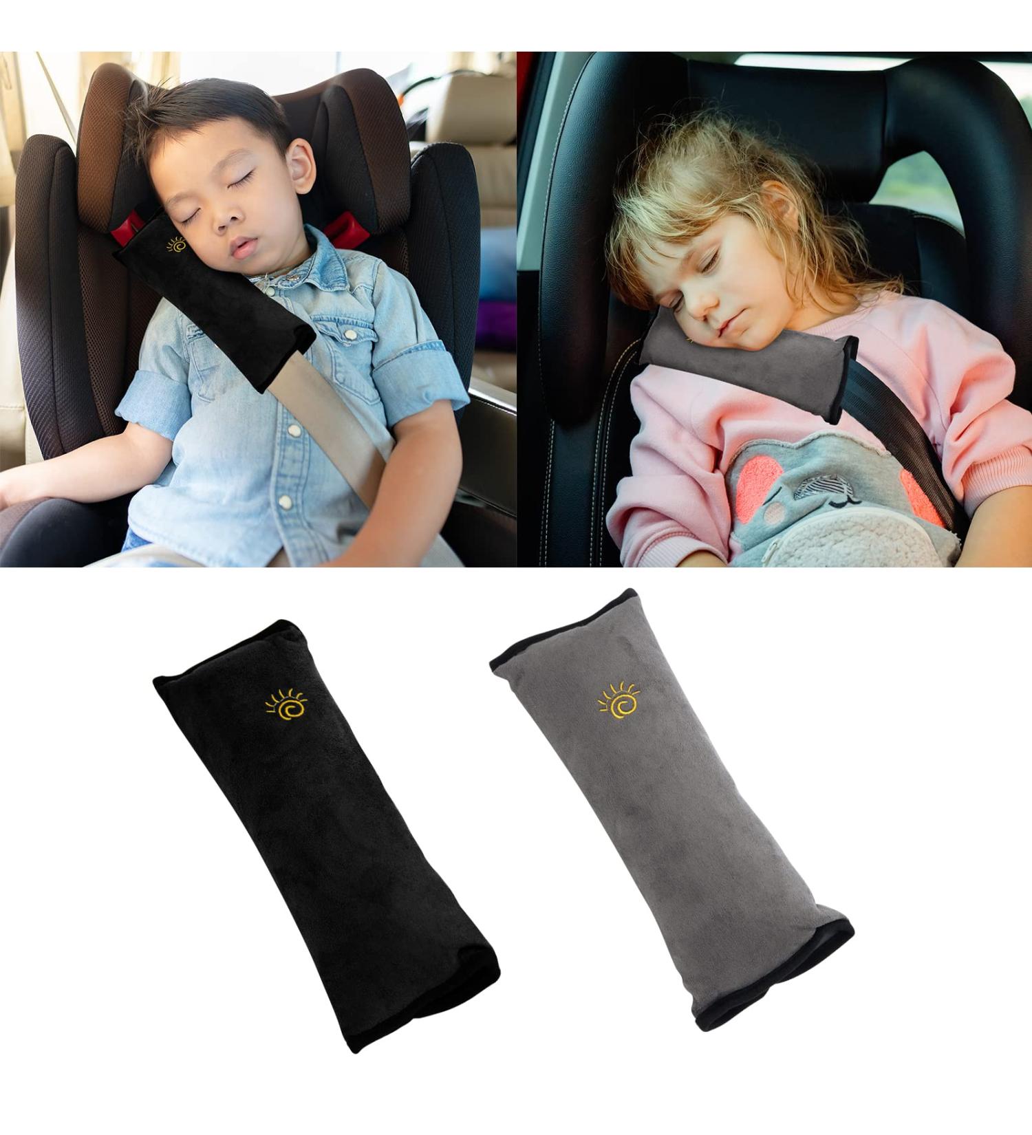 Bemodst Car Seat Belt Cushions for Kids | Universal Soft Safety Shoulder Pads | Head & Neck Support | 2 Pieces | Protective Pillows 10x30 cm - Buy Online on GoSupps.com