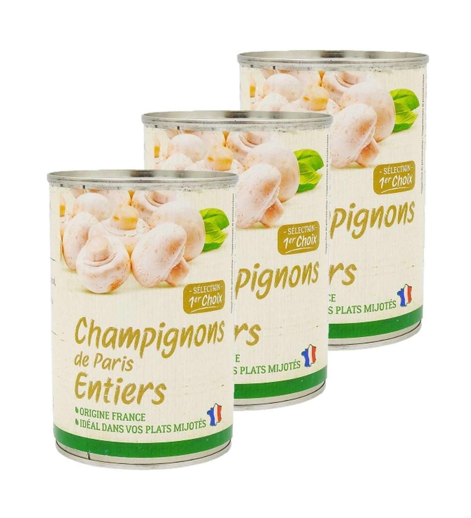 Agidra Lot of 3 whole button mushrooms - France - 390g box