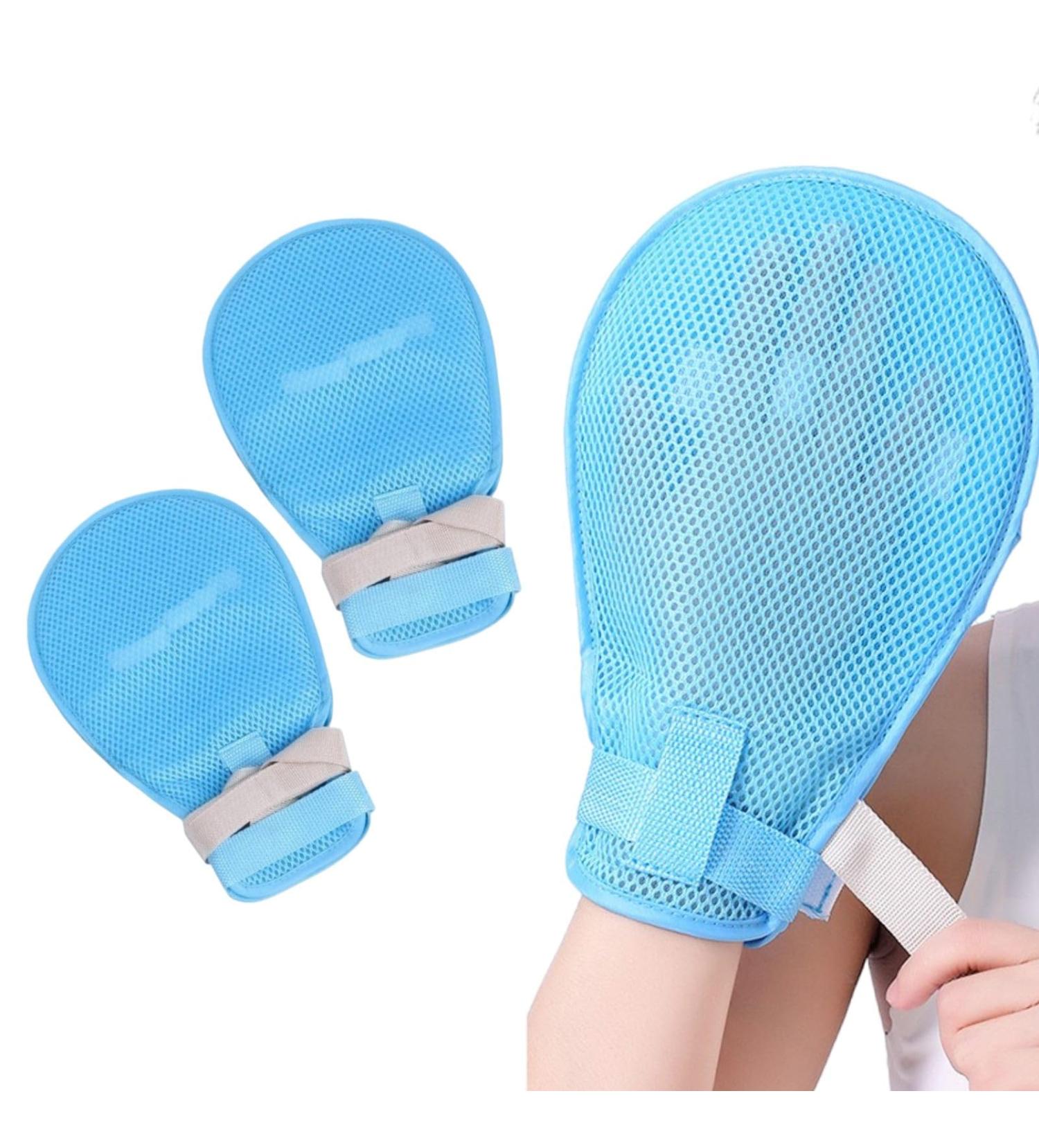 Dementia Restraint Gloves - 2 Pcs Adult Anti Scratch Mitts Hand Safety Protective Control for Elderly No opening - Buy Online on GoSupps.com