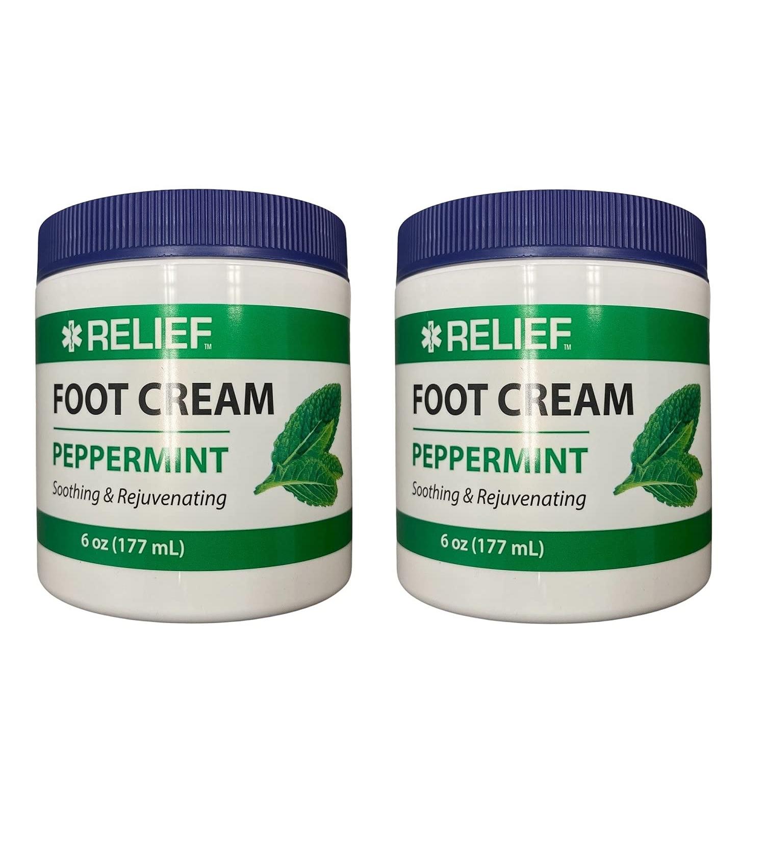 Relief Pure Epsom Salt Foot Cream Spearmint 6 Oz. (2pk.)