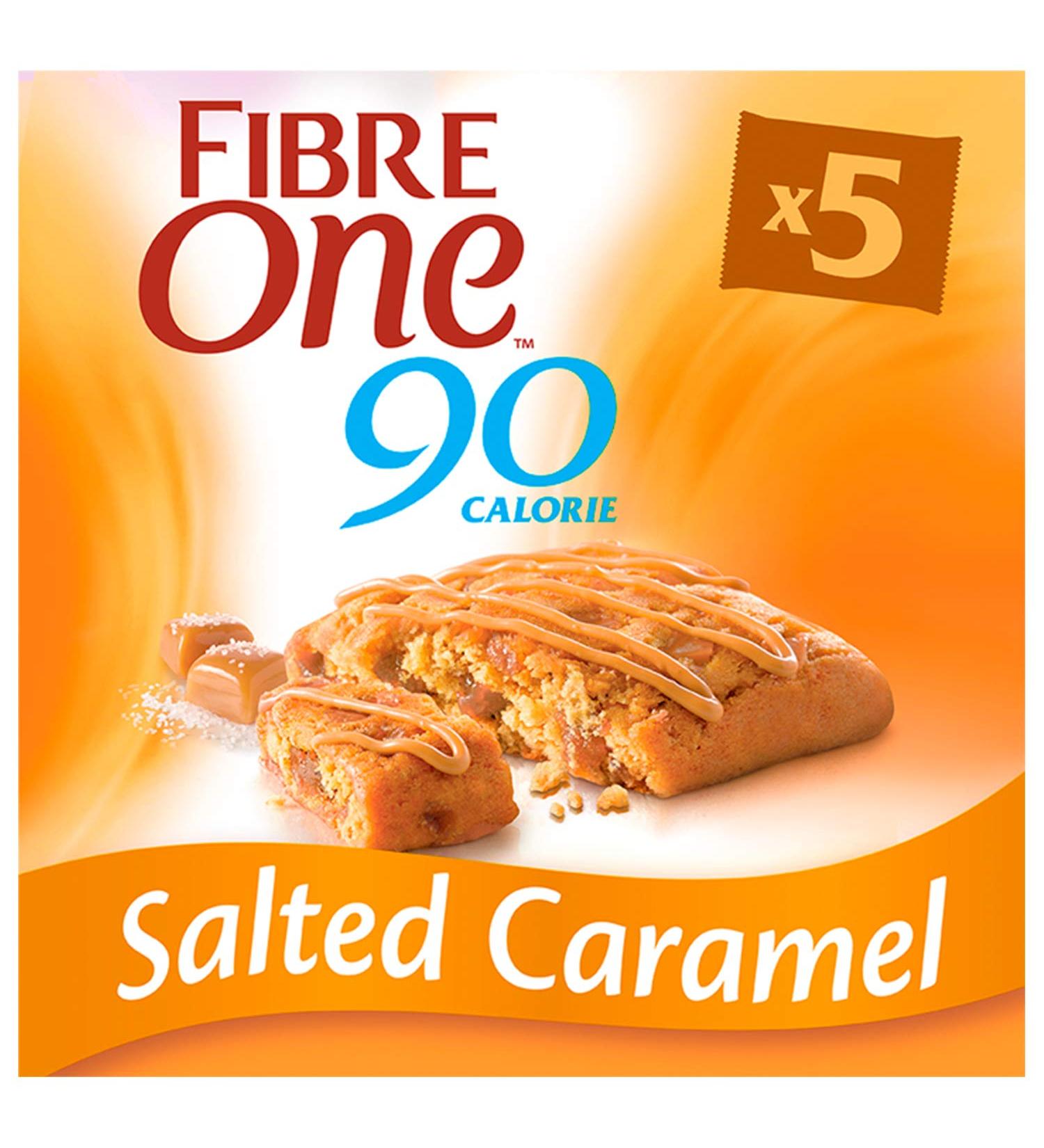 Fibre One 90 Calorie Salted Caramel High Fibre Squares - 5 Pack (120g) - Buy Online on GoSupps.com