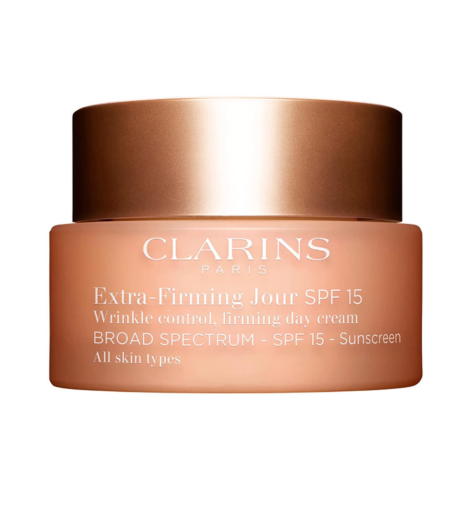 Clarins Extra-Firming Day Cream SPF 15 | Anti-Aging Moisturizer with UVA/UVB Protection | Skin Appears Firmer and Radiant in 2 Weeks - Buy Online on GoSupps.com